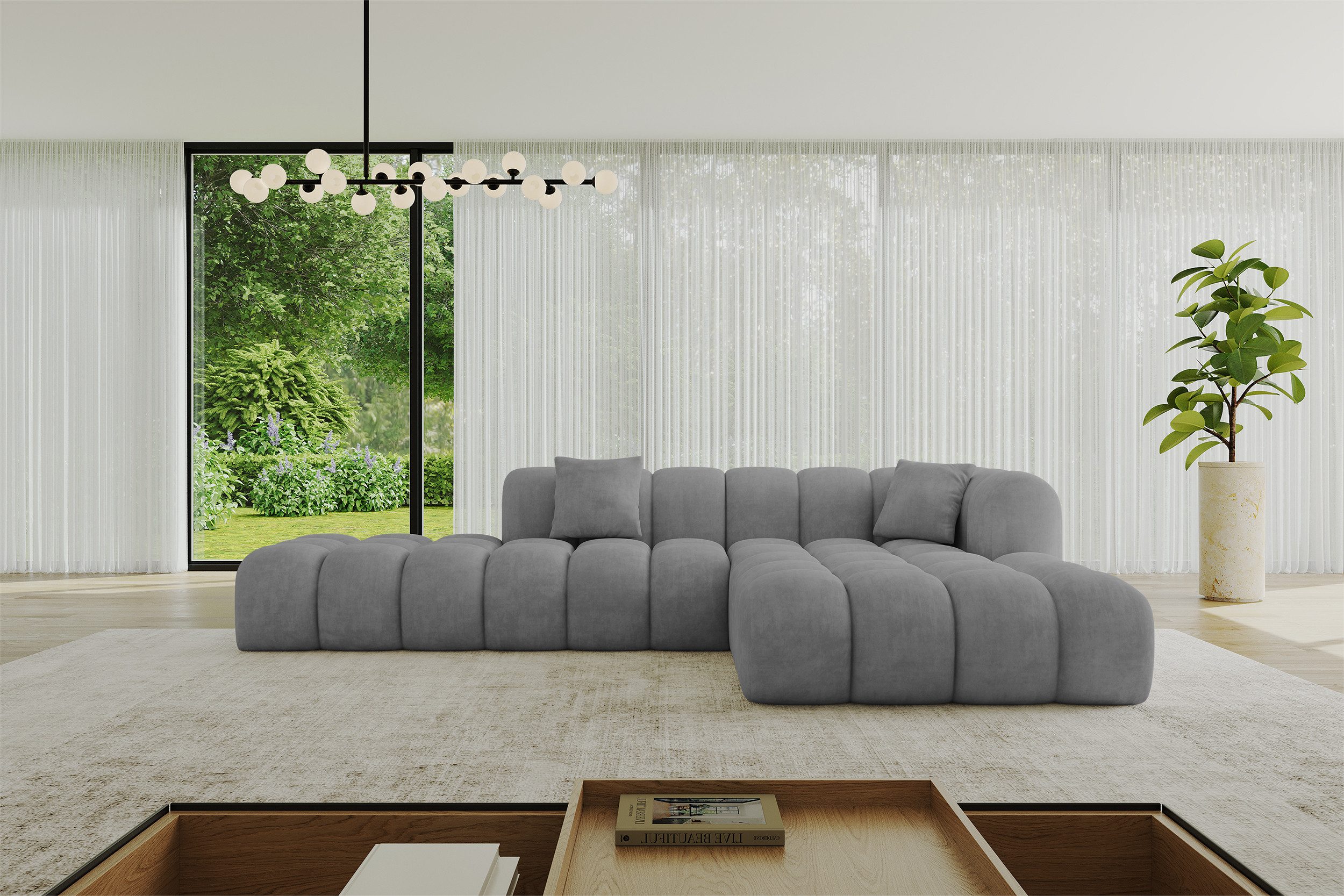 ALTDECOR Ecksofa OLEA-L2, Sofa Praktische Bequeme Funktionsecke Couch L-Form Eckcouch, Corner Sofa U-Form Vielseitige Sofa Wohnlandschaft Wohnzimmer