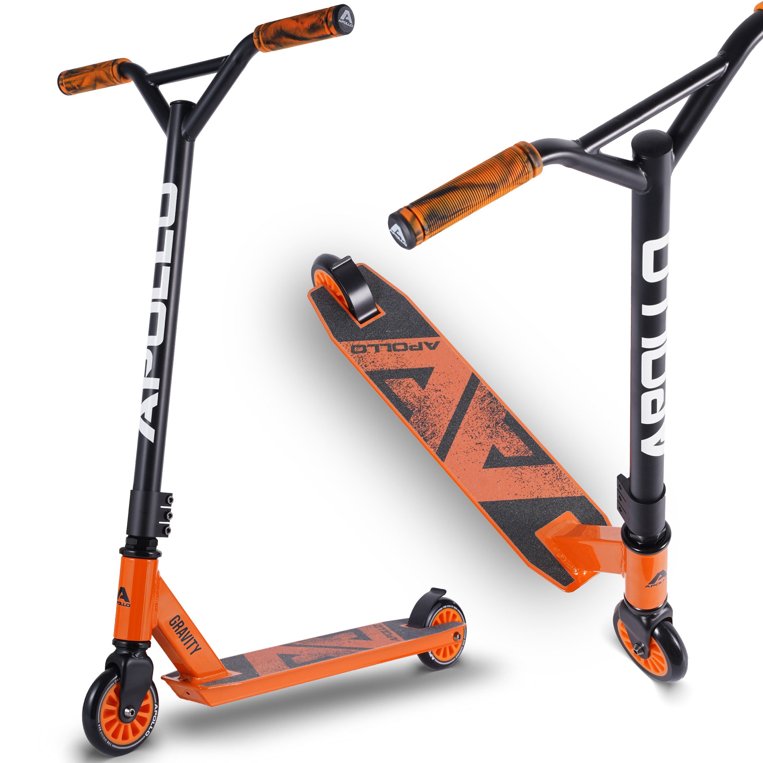 Apollo Stuntscooter Gravity - Fun-Kickscooter für Kinder und Teenager, Hohe Belastbarkeit (bis 100kg) und einfaches Handling.