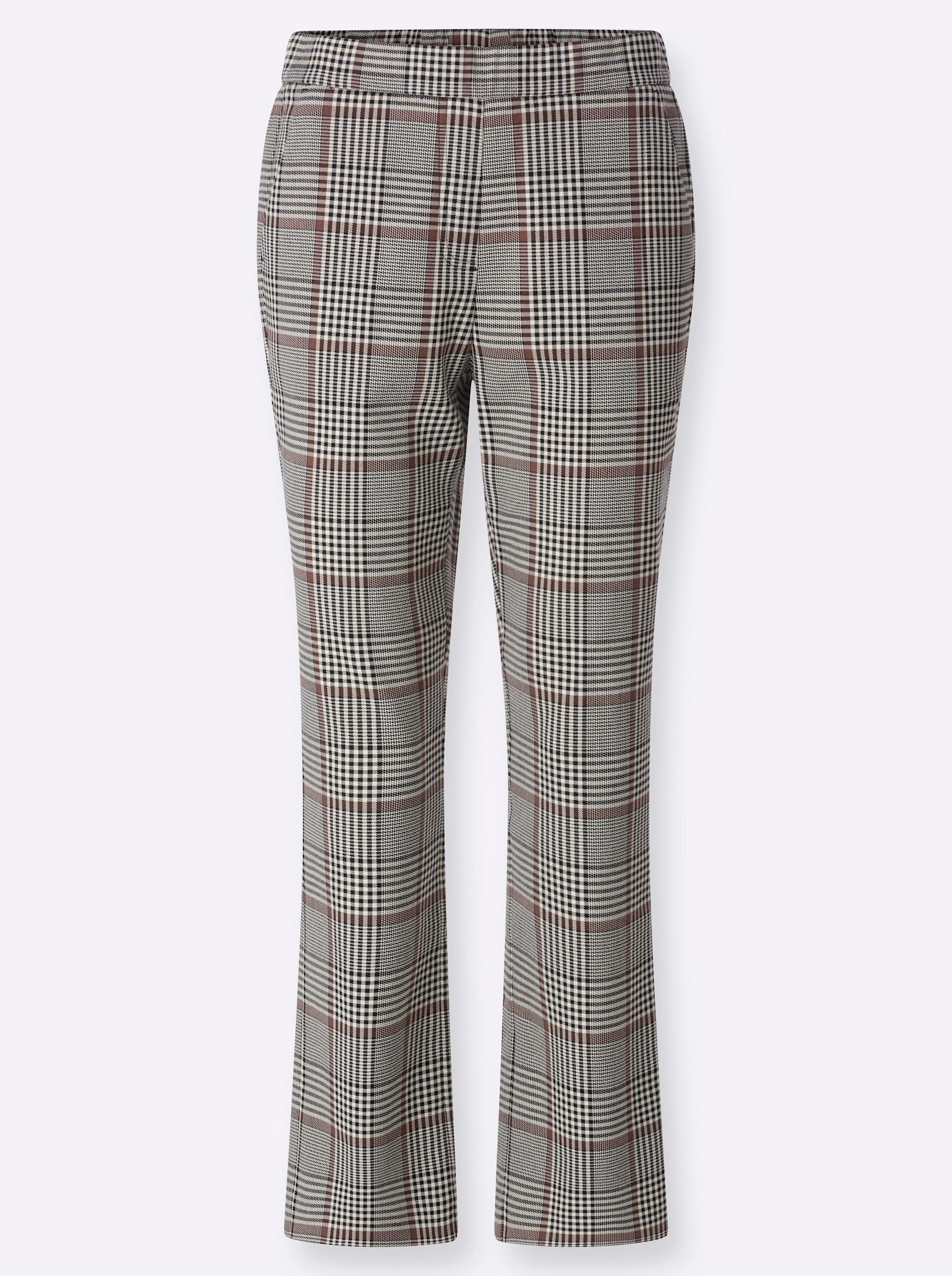 heine Jerseyhose Karo-Hose normal