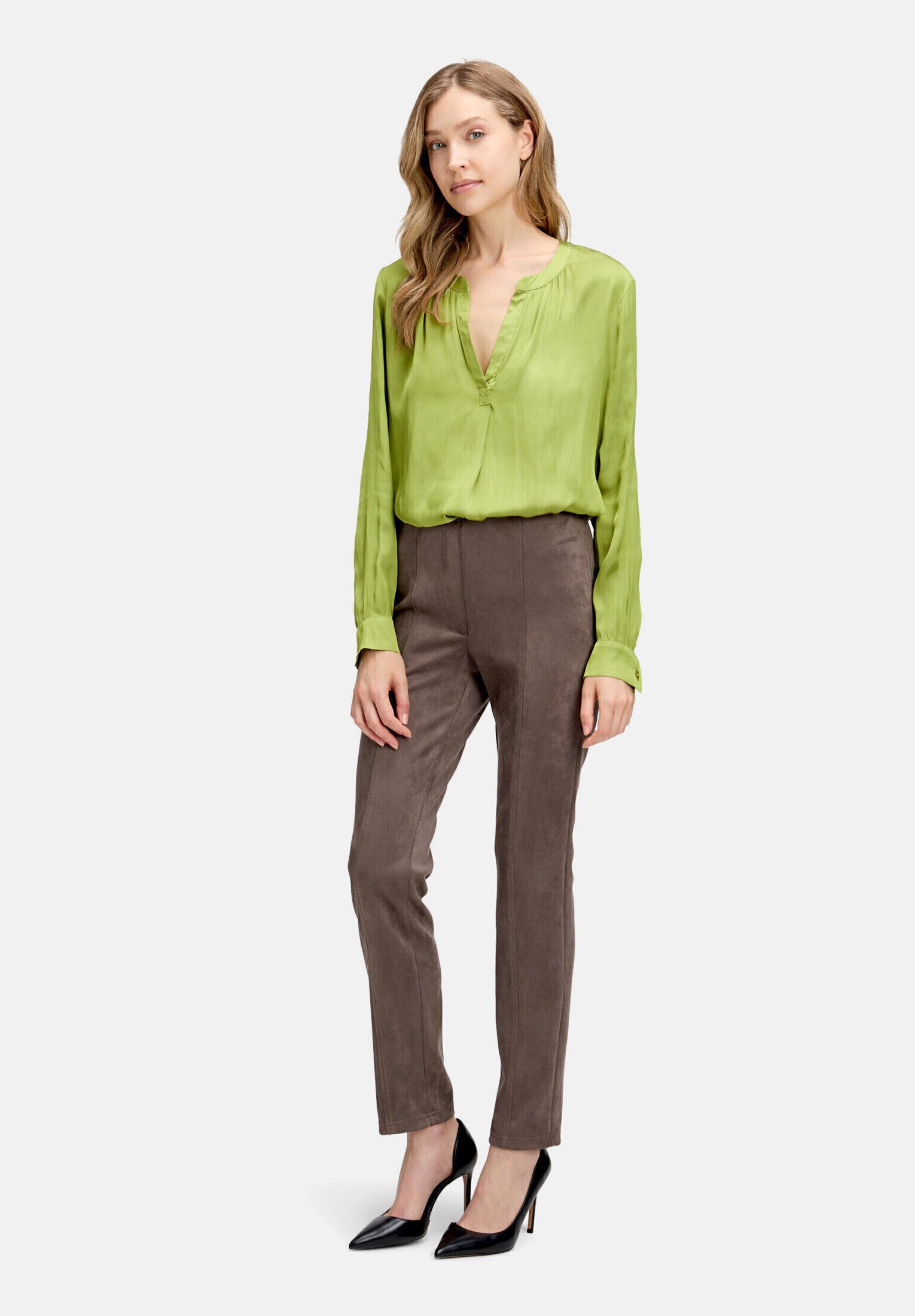 Betty Barclay Satinbluse Damen langarm