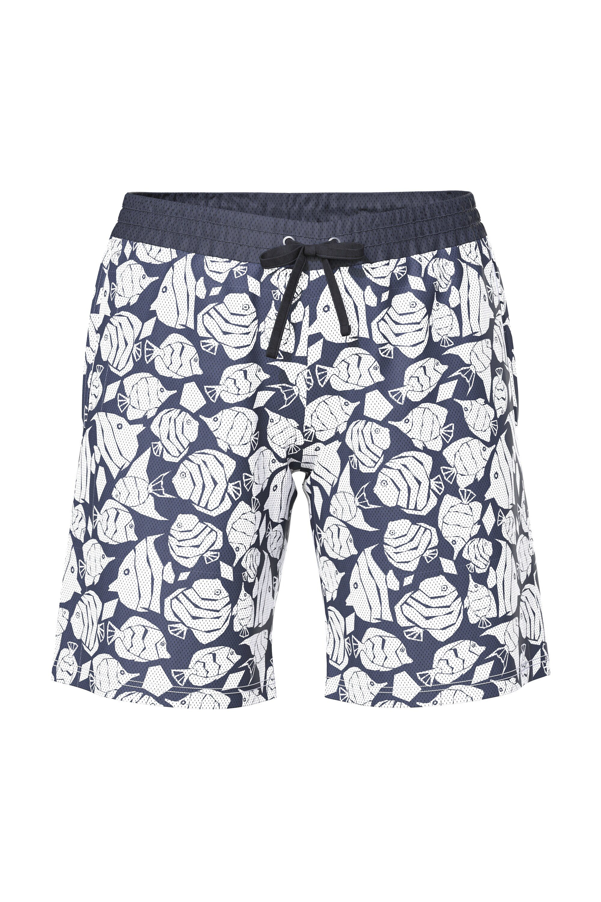 Ulla Popken Jeansshorts Aktiv-Shorts Mesh Fische günstig online kaufen