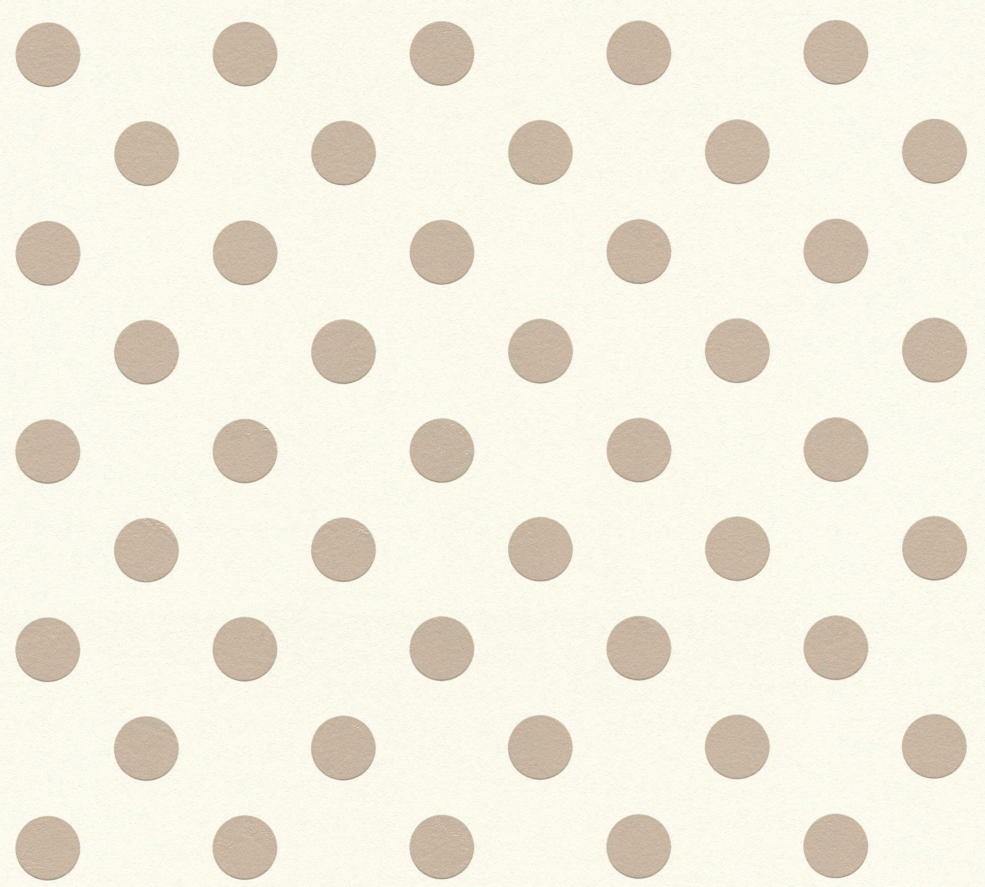 A.S. Création Tapete Punkte Creme-Beige und Beige 53 cm x 10,05 m AS-369341 günstig online kaufen