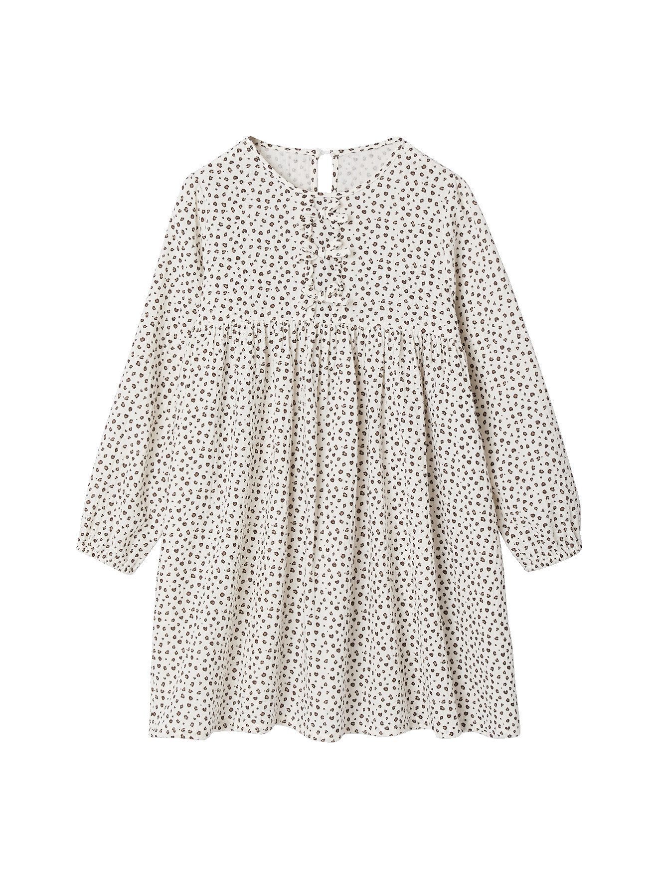 vertbaudet Minikleid Mädchen Musselin-Kleid mit Zierschleifen