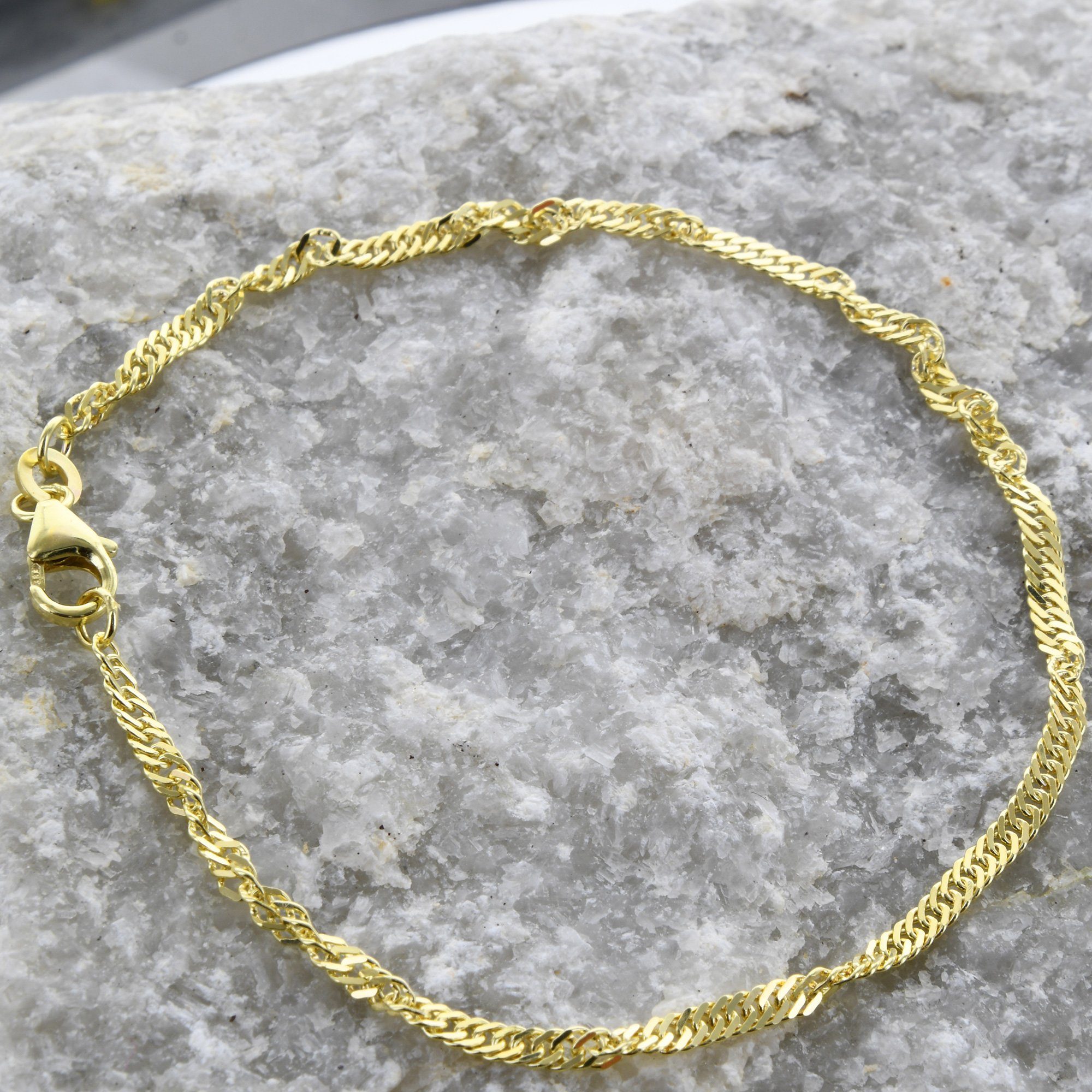 HOPLO Goldarmband Goldkette Singapurkette Länge 19cm günstig online kaufen
