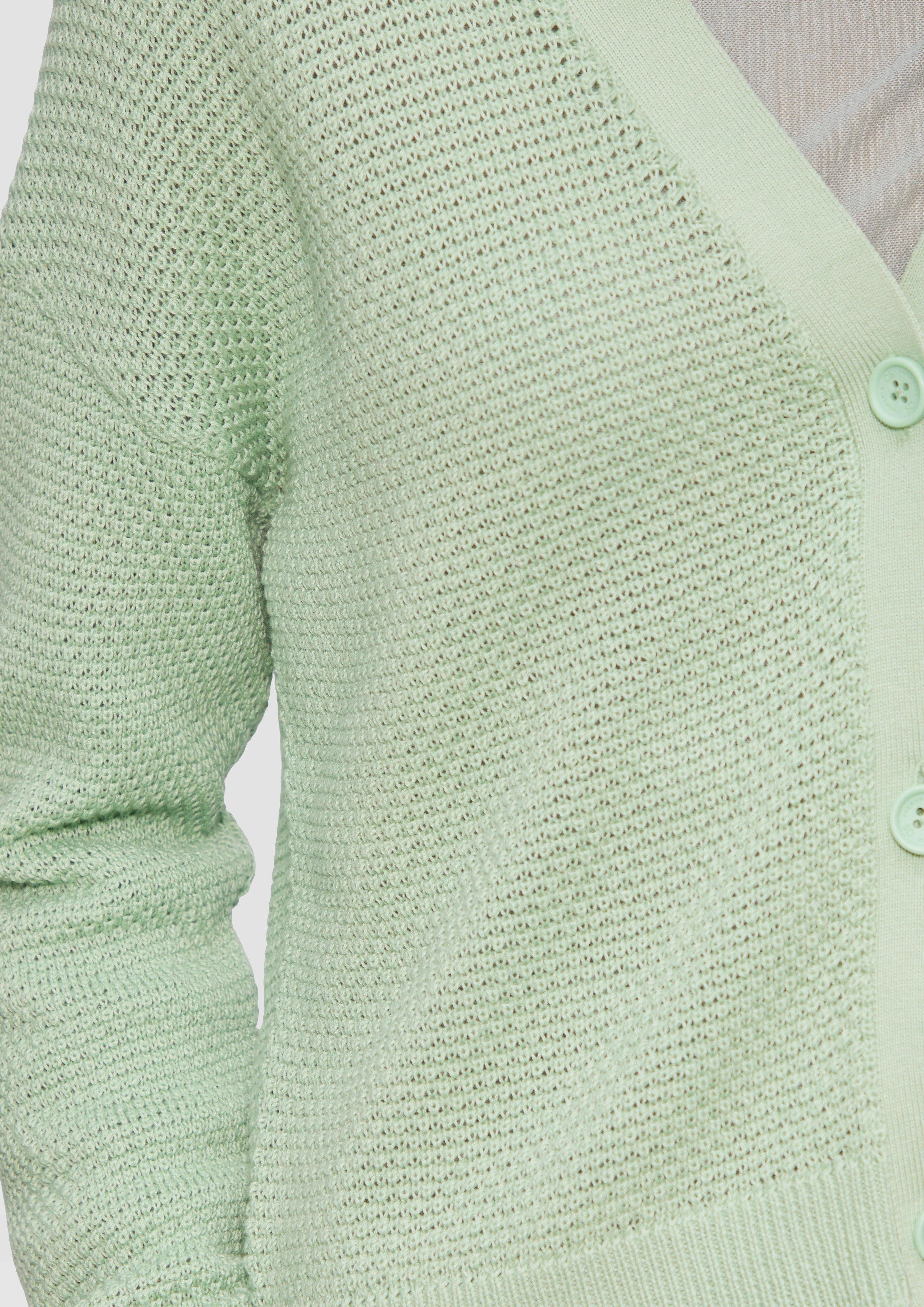 QS Funktionsjacke Strickjacke mit Strukturmuster und günstig online kaufen