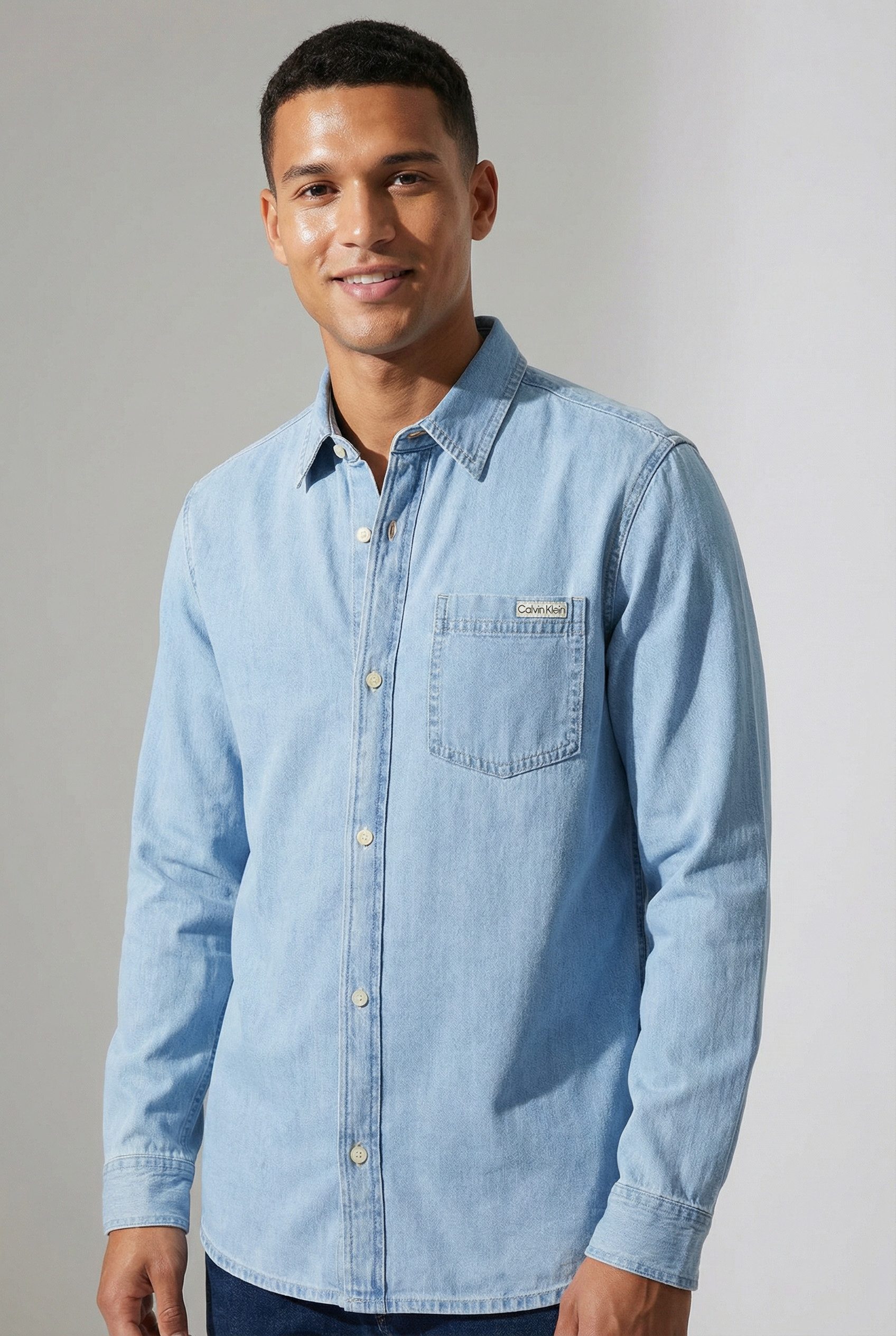 Calvin Klein Jeans Jeanshemd CASUAL CLASSIC Mit Rundhalsausschnitt günstig online kaufen