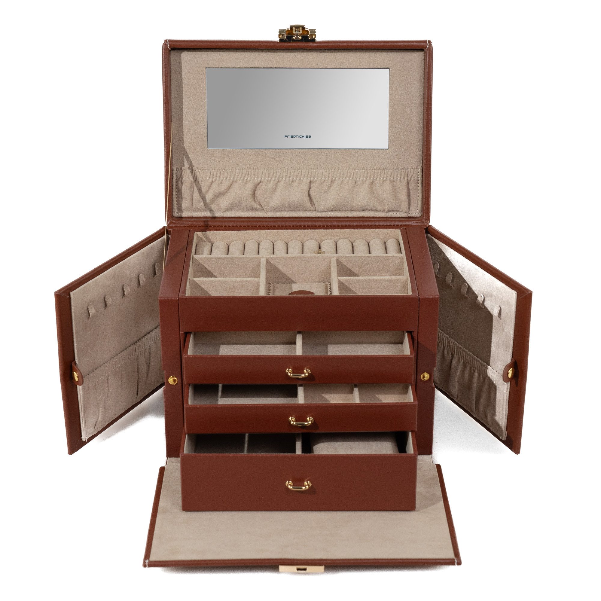 Friedrich23 Schmuckkasten / Uhrenbox aus Leder Cordoba XL