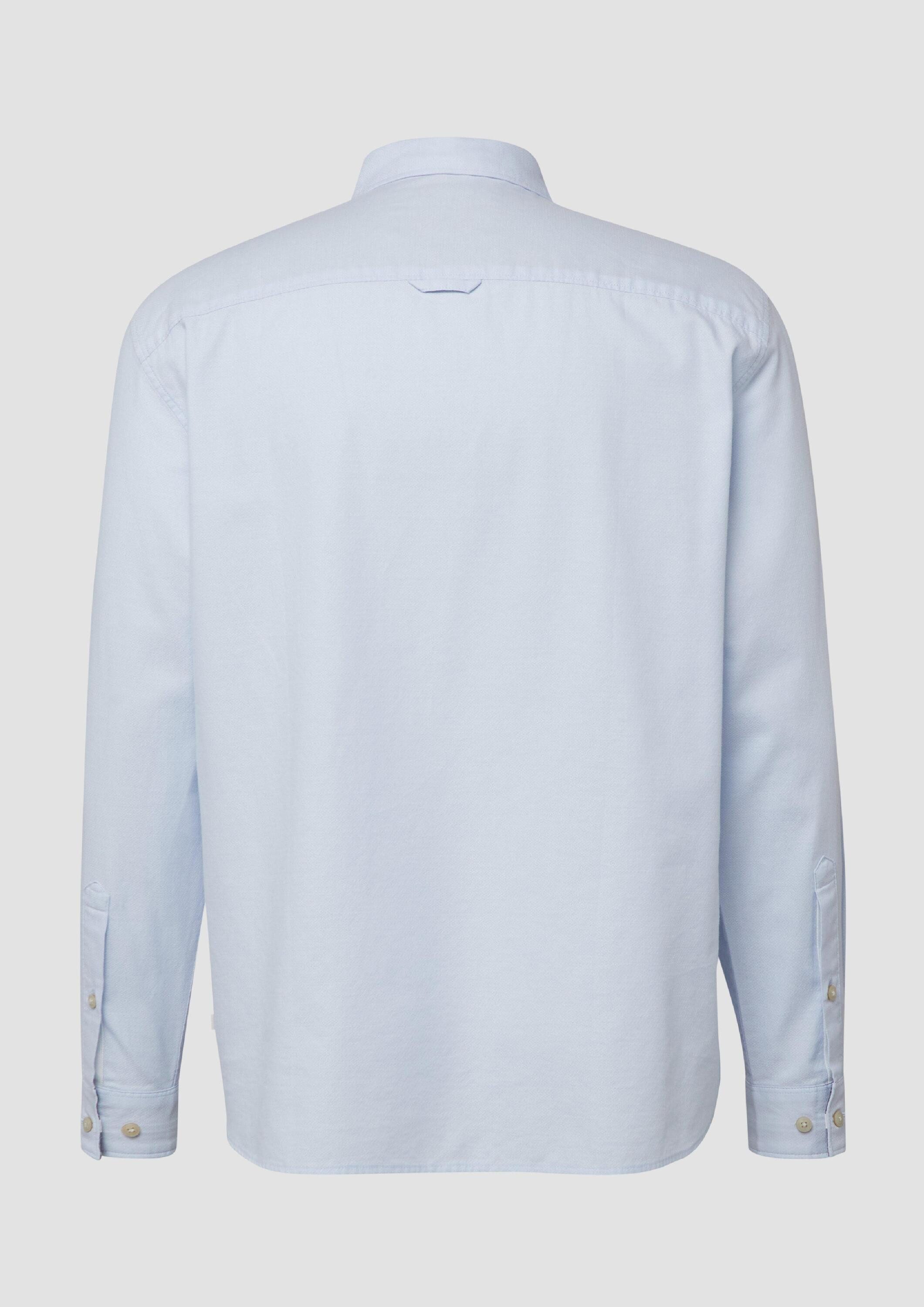 s.Oliver Langarmhemd Hemd Regular Fit: Gemustertes Langarmhemd mit Kentkragen