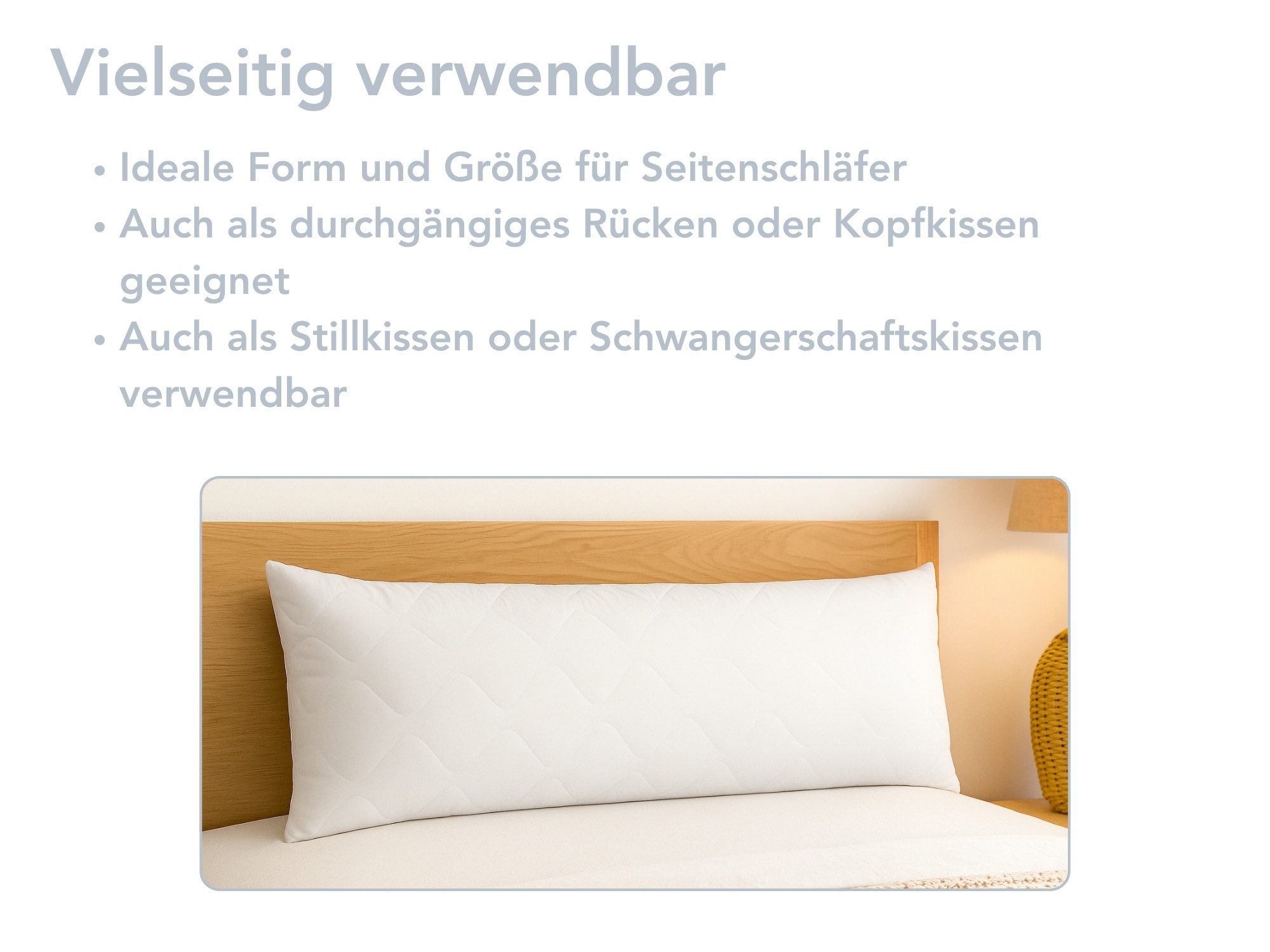 XDREAM Seitenschläferkissen Pure, Stillkissen, Schwangerschaftskissen, Lage günstig online kaufen
