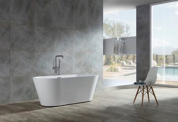 welltime Badewanne Tavira, freistehend, aus hochwertigem Sanitäracryl, mit Pop Up Ventil