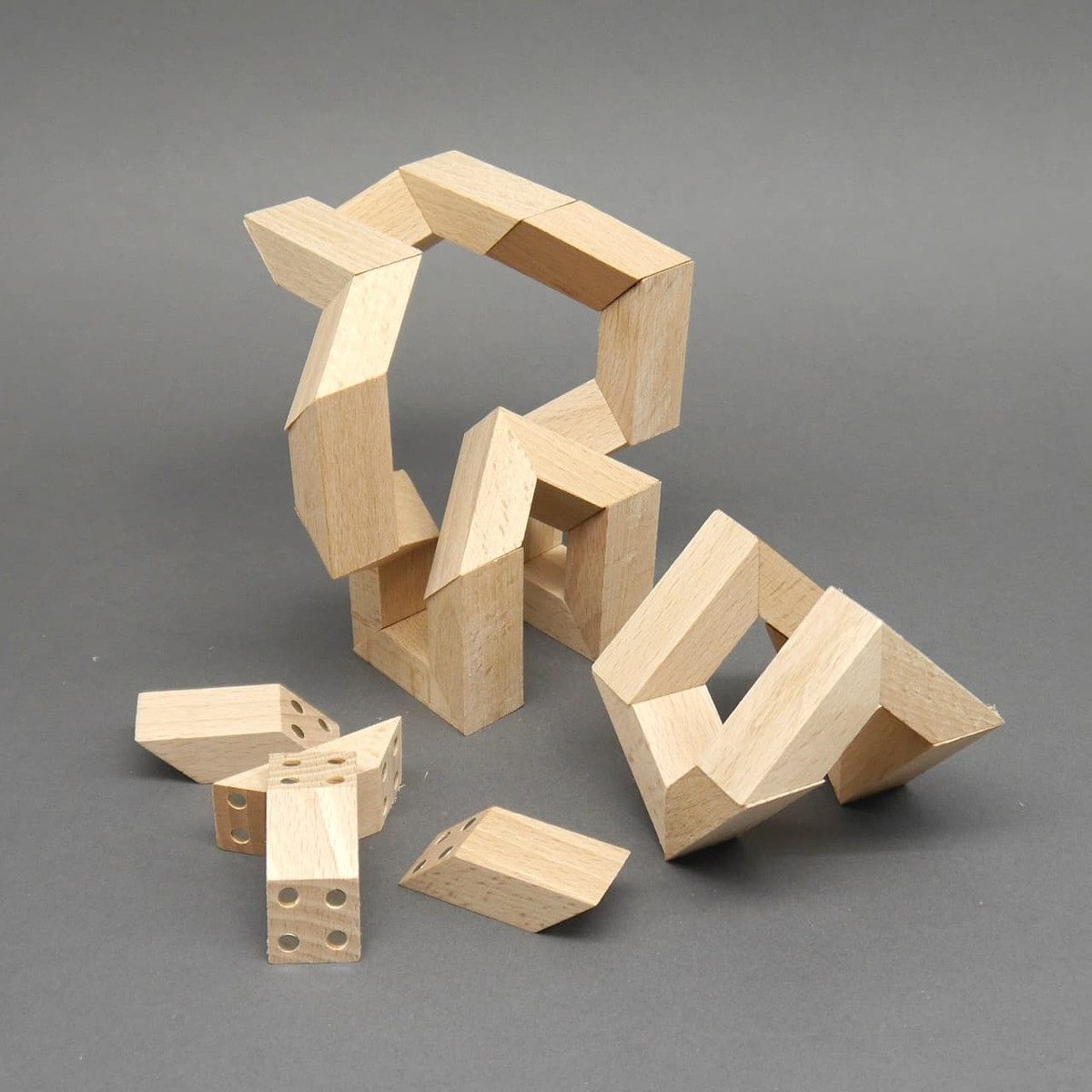 Philos Spiel MATH MAKER - kreatives Konstruktionsspiel, Geschicklichkeitsspiel, Holzspiel
