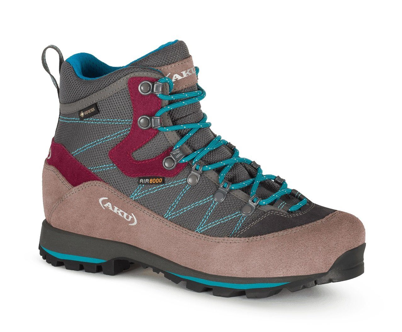 AKU Trekker Lite III Wide GTX (Trekking, wassdericht, weit) grau/pink Wanderschuh
