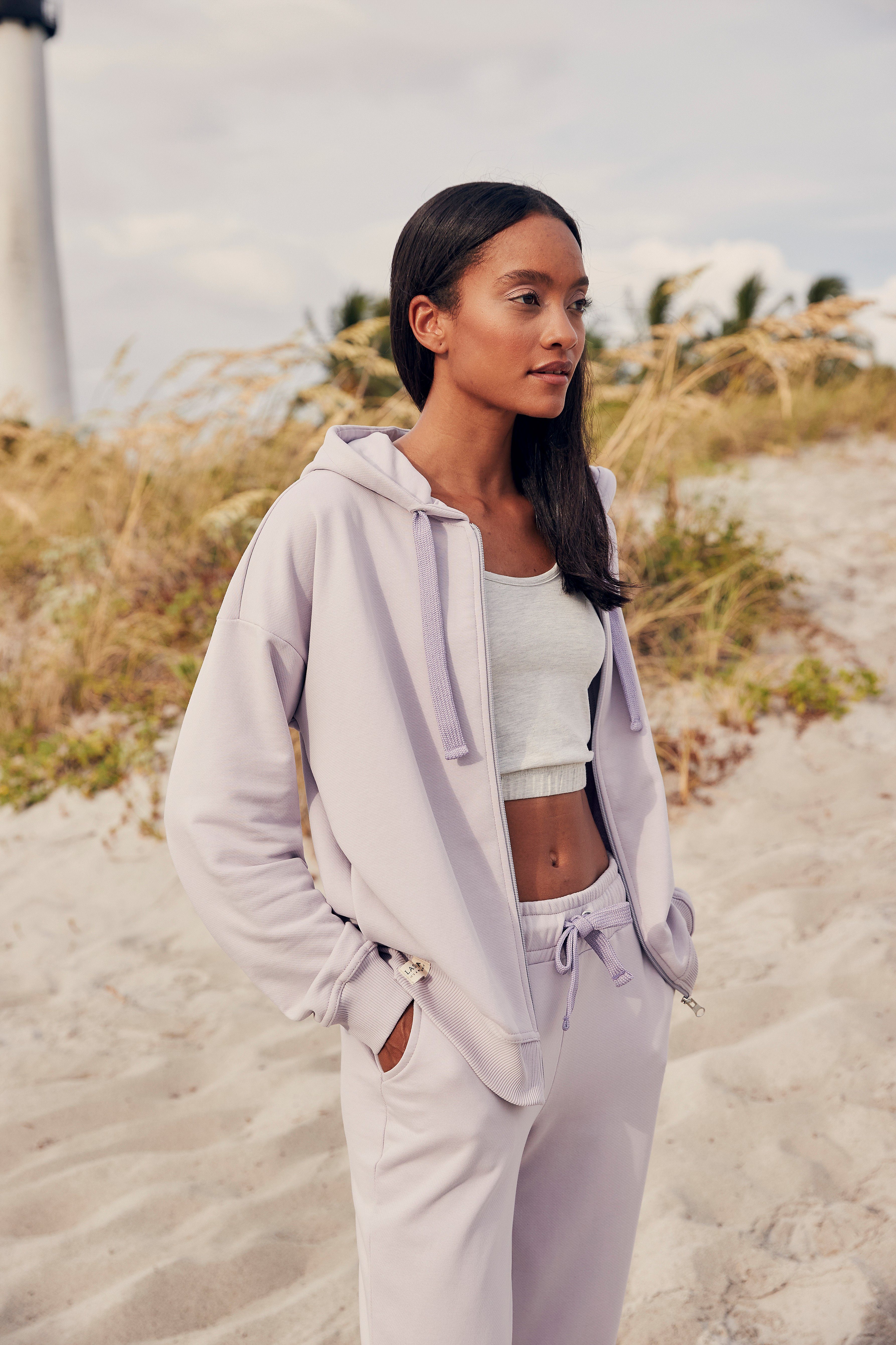 LASCANA Sweatjacke aus organischer Baumwolle, Loungewear