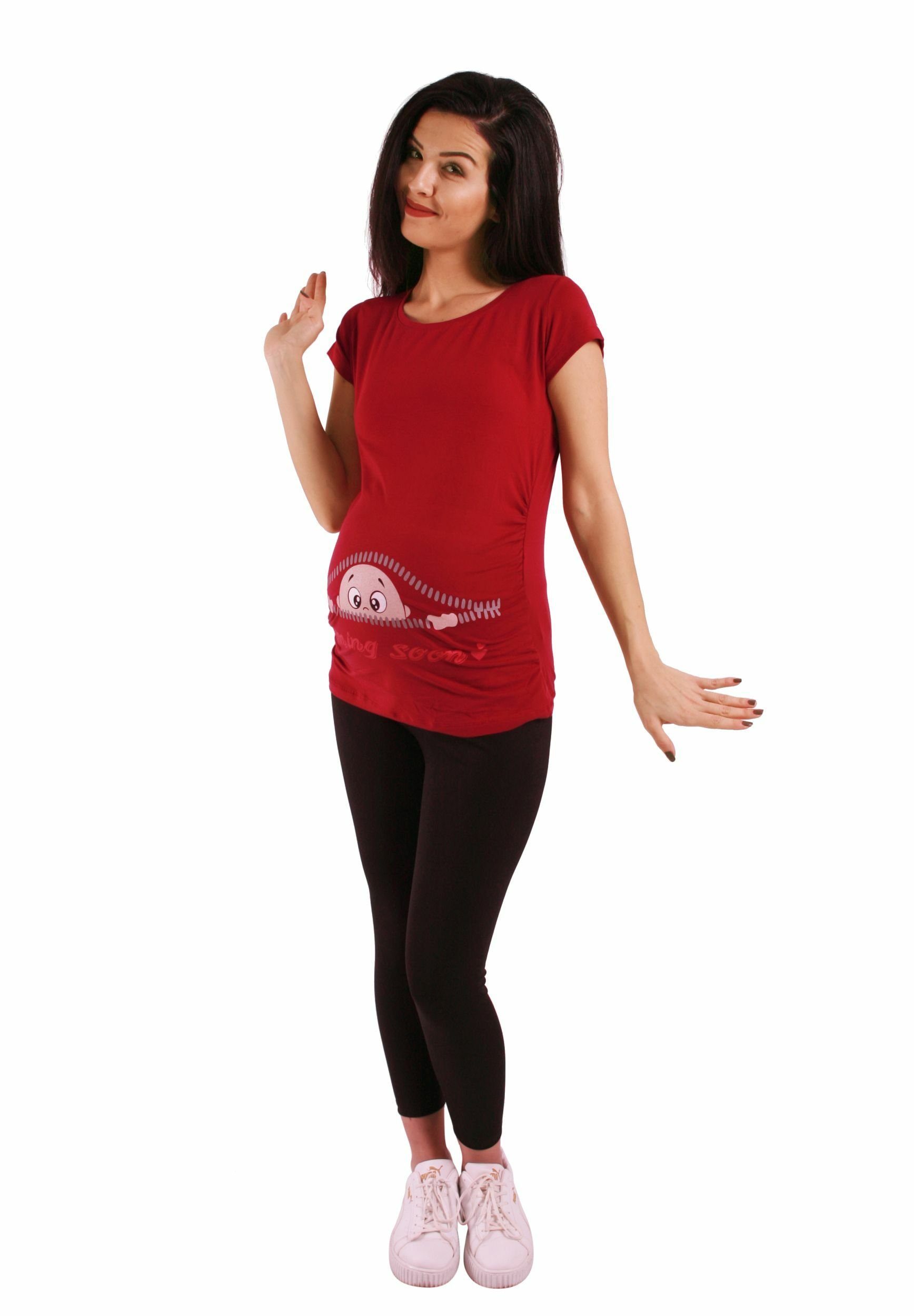 M.M.C. Umstandsshirt Coming Soon mit Motiv