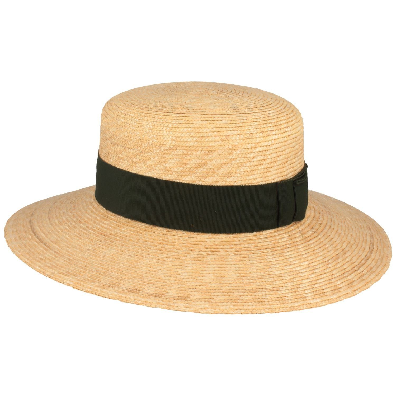 Breiter Trachtenhut Bortenstroh Matelot mit Ripsband-Garnitur günstig online kaufen