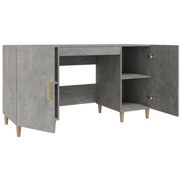 furnicato Schreibtisch Betongrau 140x50x75 cm Holzwerkstoff