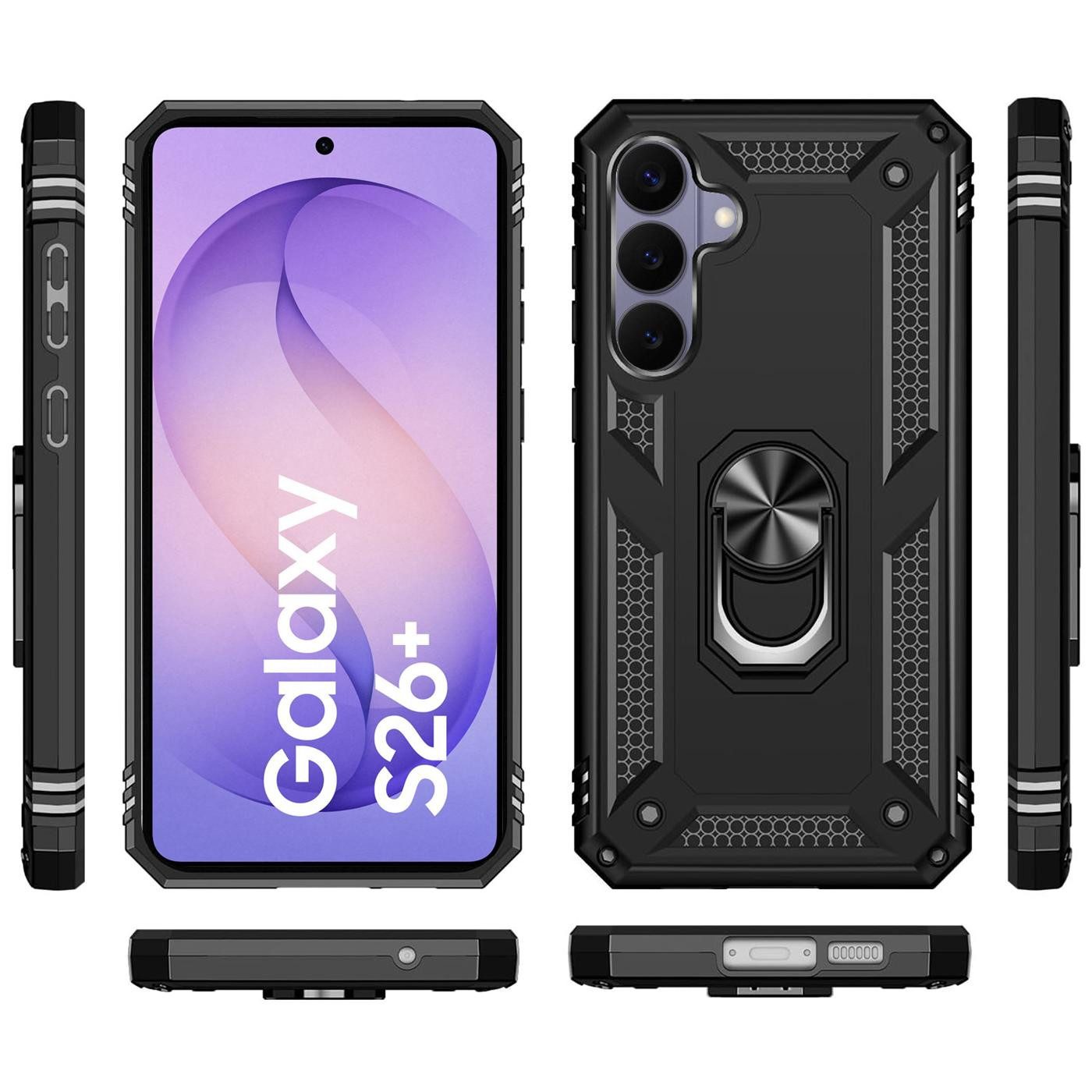 CoolGadget Handyhülle Armor Shield Case für Samsung Galaxy S26+ 6,7 Zoll, Outdoor Cover mit Magnet Ringhalterung Hülle für Samsung S26 Plus