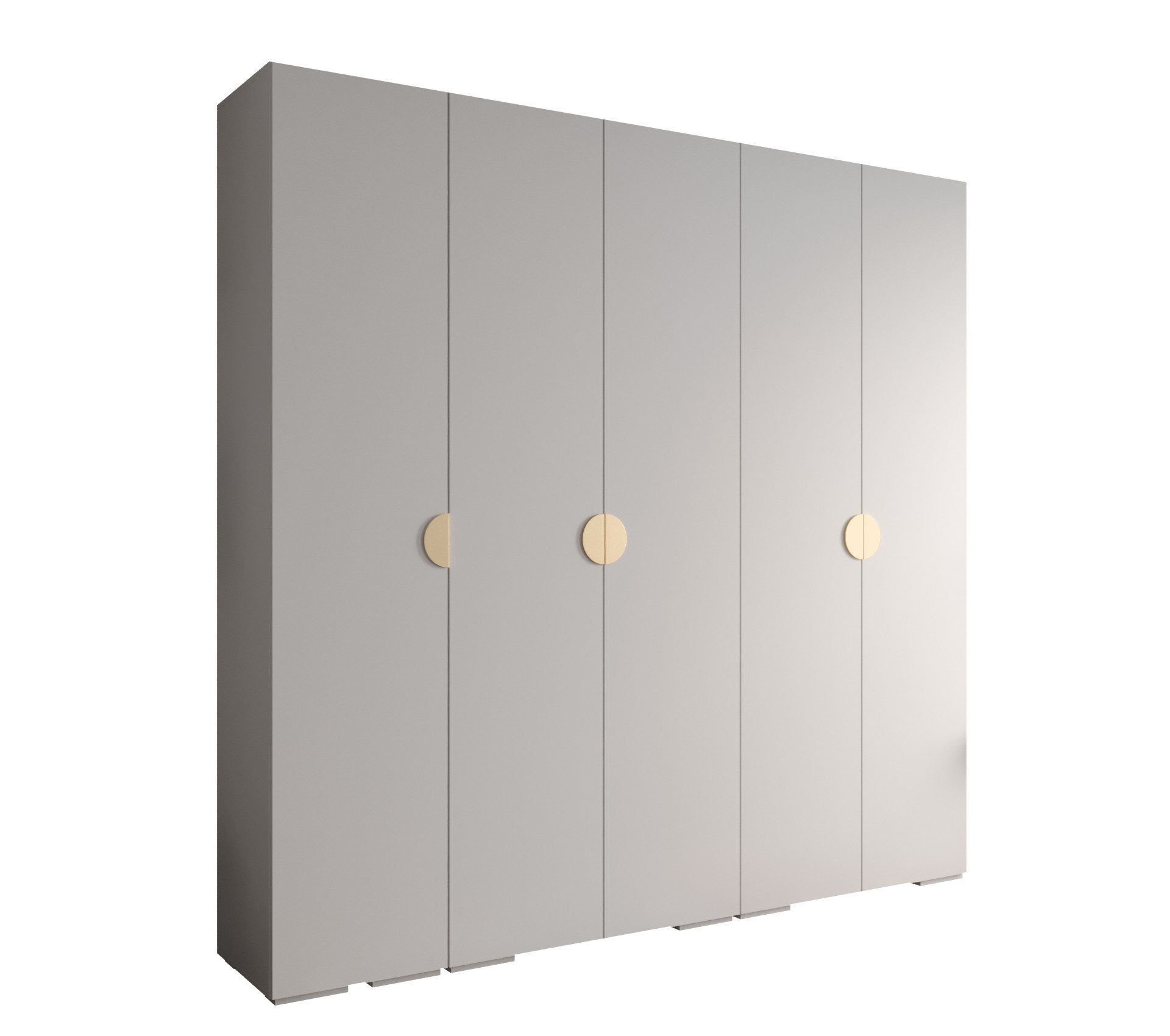 MOEBLO Schrankmodule IVONA 4 (goldene Griffe, elegante Garderobe, glamouröser Stil, Schrank Garderobe Schiebtüren Schlafzimmer, Modularer Kleiderschrank)