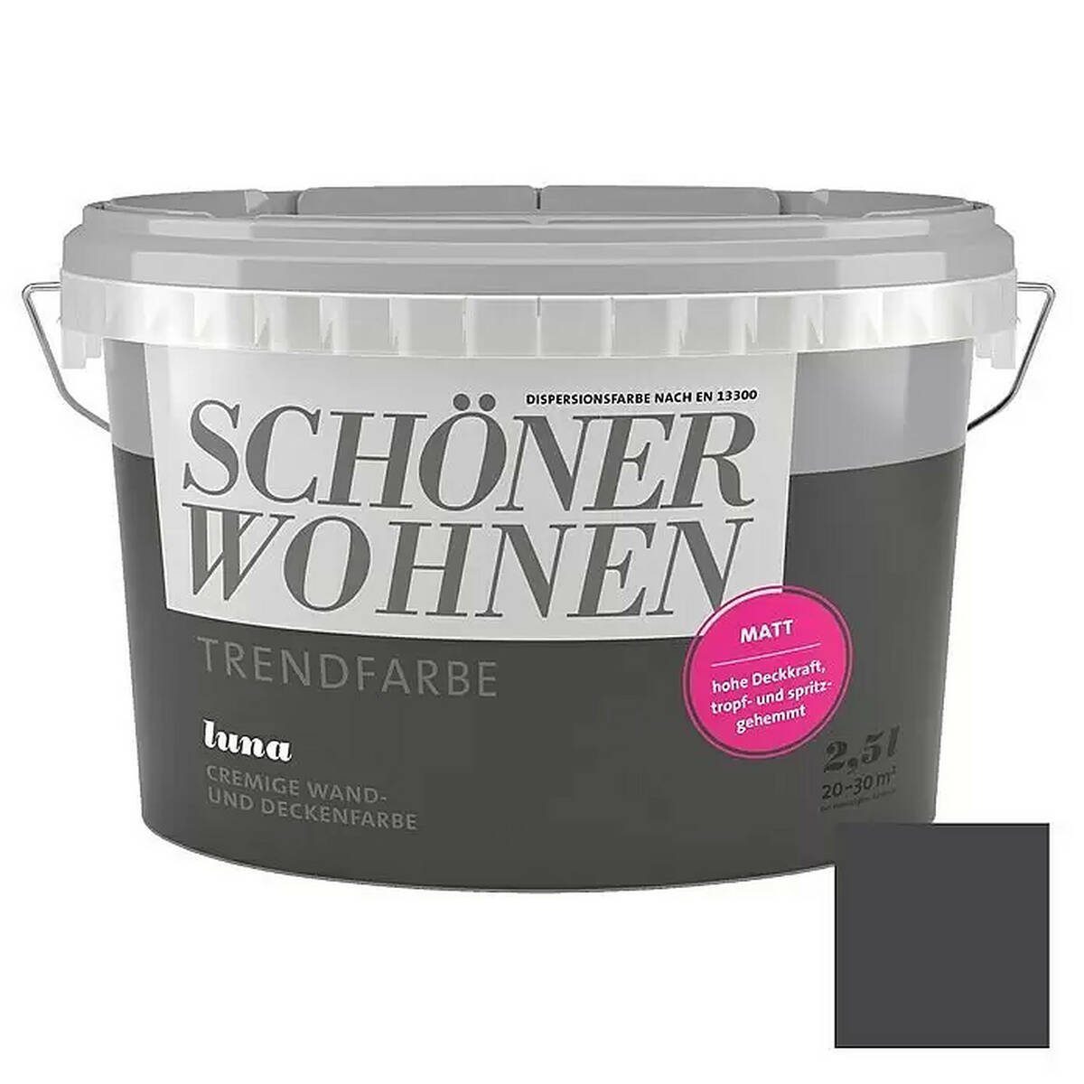 SCHÖNER WOHNEN FARBE Wand- und Deckenfarbe Luna, Tropf- und spritzgehemmt, Lösemittelfrei