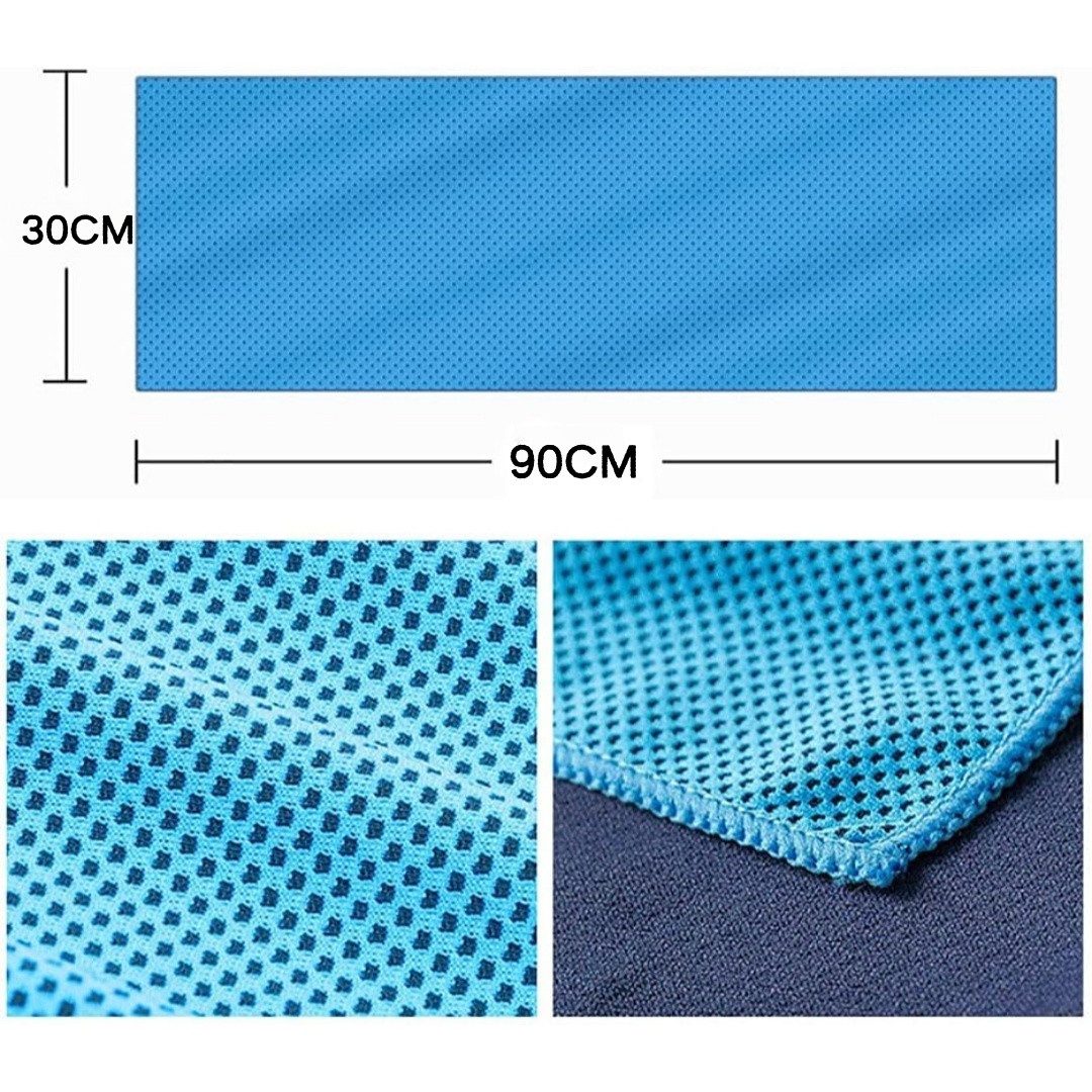 nsihing Sporthandtuch Kühltuch Kühlhandtuch, Sofortige Relief Eiskalt Kühlen Handtuch, (Atmungsaktives Mesh Schweißsaugfähig Cooling Towel Für Sport Fitness Gym, 1-St), Mikrofaser Handtuch Eistuch Abkühltuch Schweißtuch