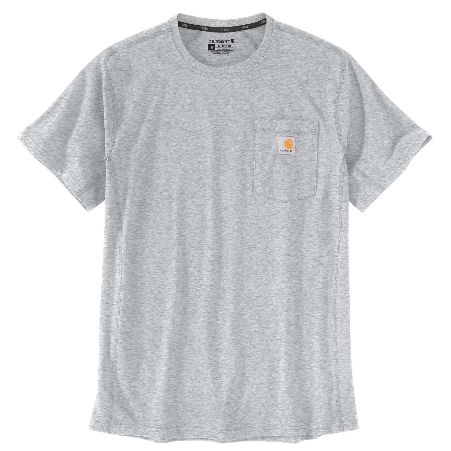 Carhartt T-Shirt Carhartt FORCE FLEX POCKET T-SHIRTS S/S 104616 (1-tlg) heather grey