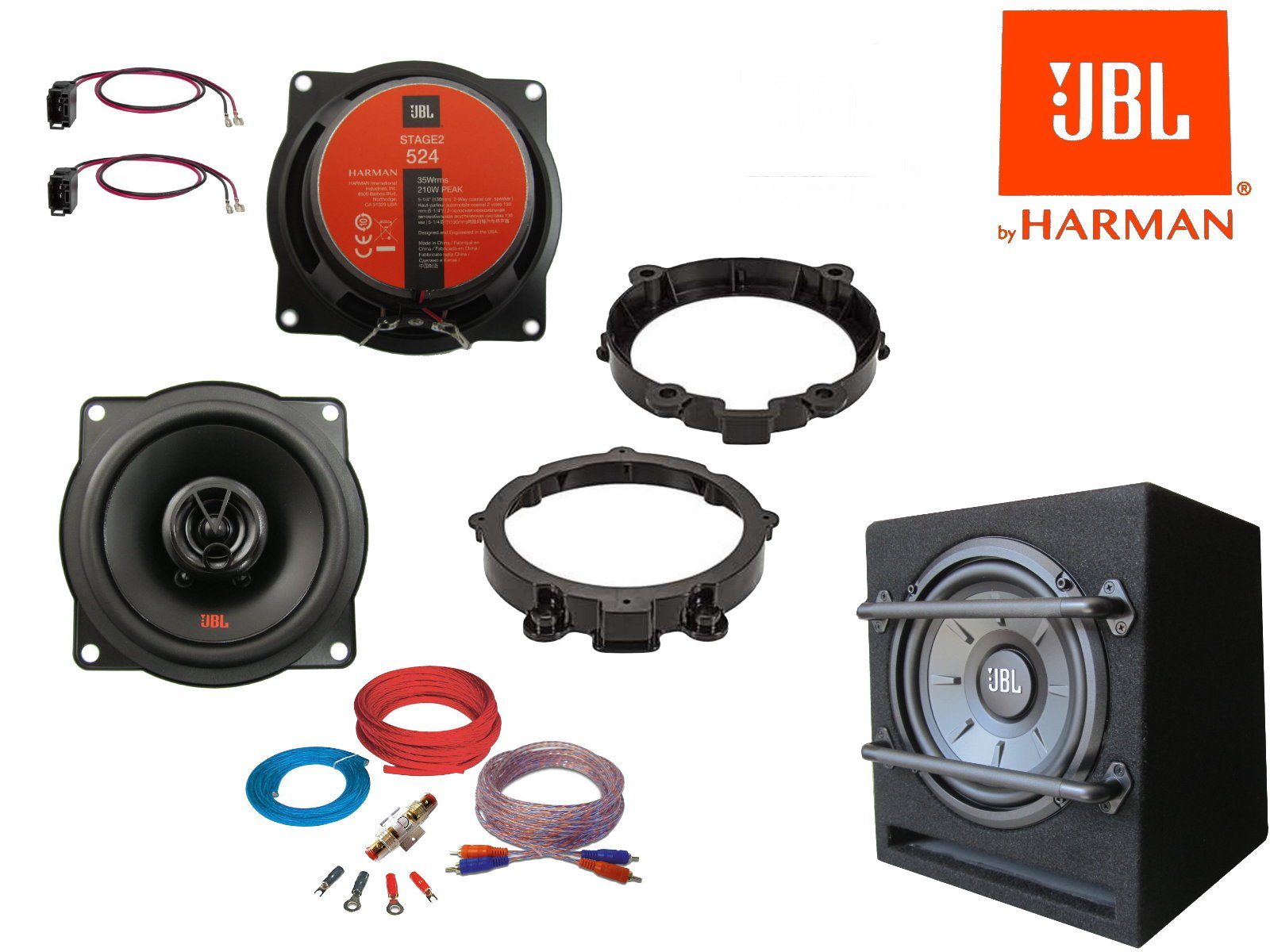 DSX JBL für Mercedes Vito W639 Lautsprecher aktiv Subwoofer Set Tür Vorn Auto-Lautsprecher (440 W)