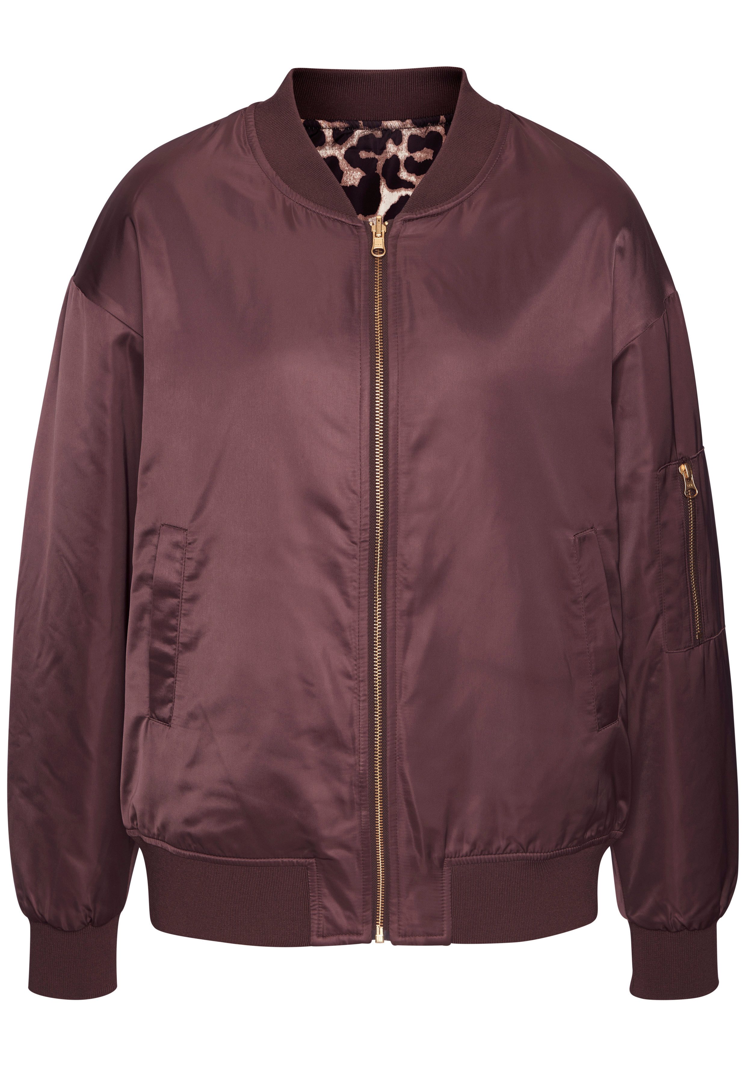 Buffalo Wendejacke Dunkelbraun/Leoprint, Bomberjacke, modisch günstig online kaufen