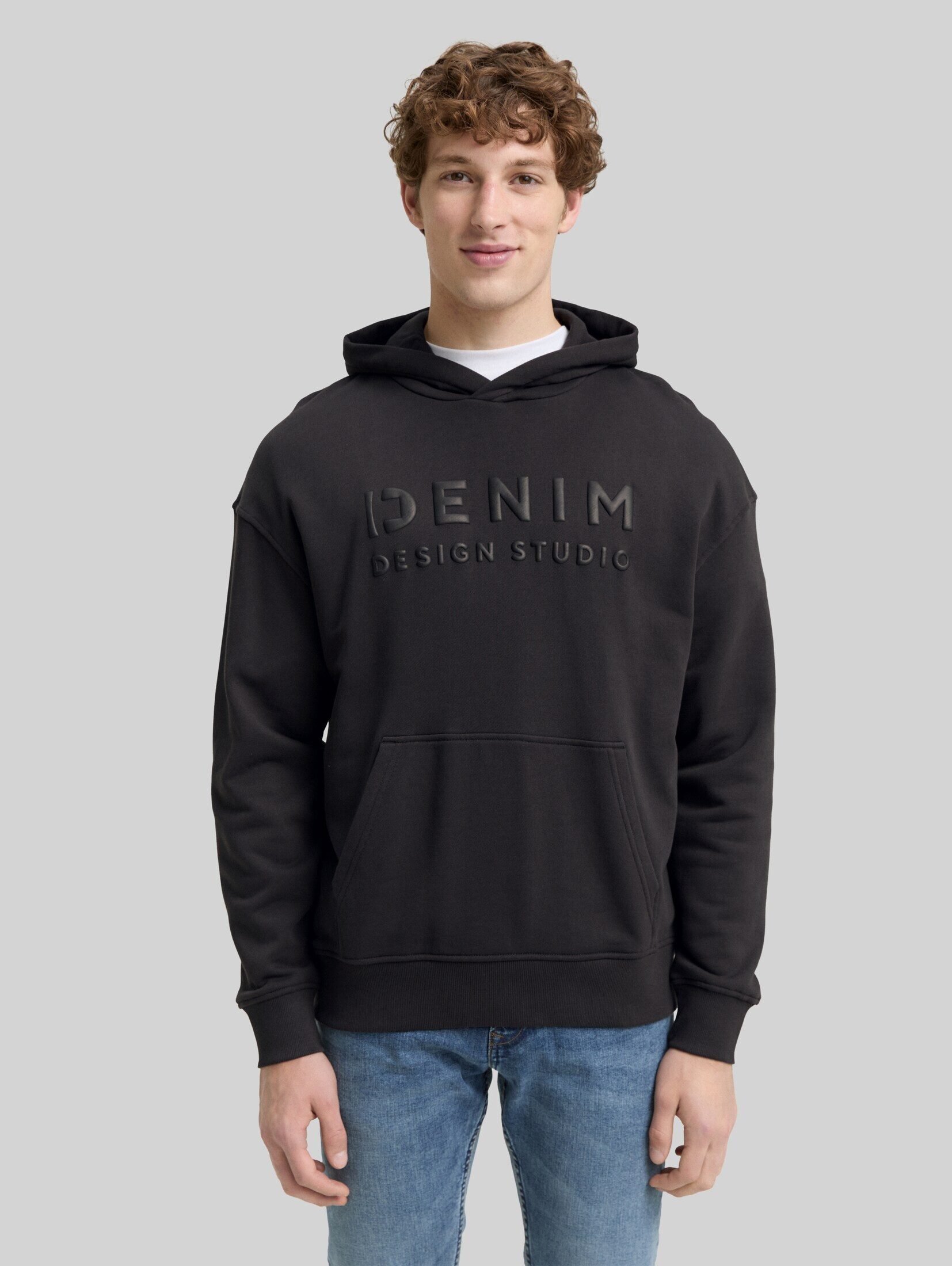 TOM TAILOR Denim Sweatshirt Strick & Sweatshirts Relaxed Fit Hoodie Sweatshirt mit Print