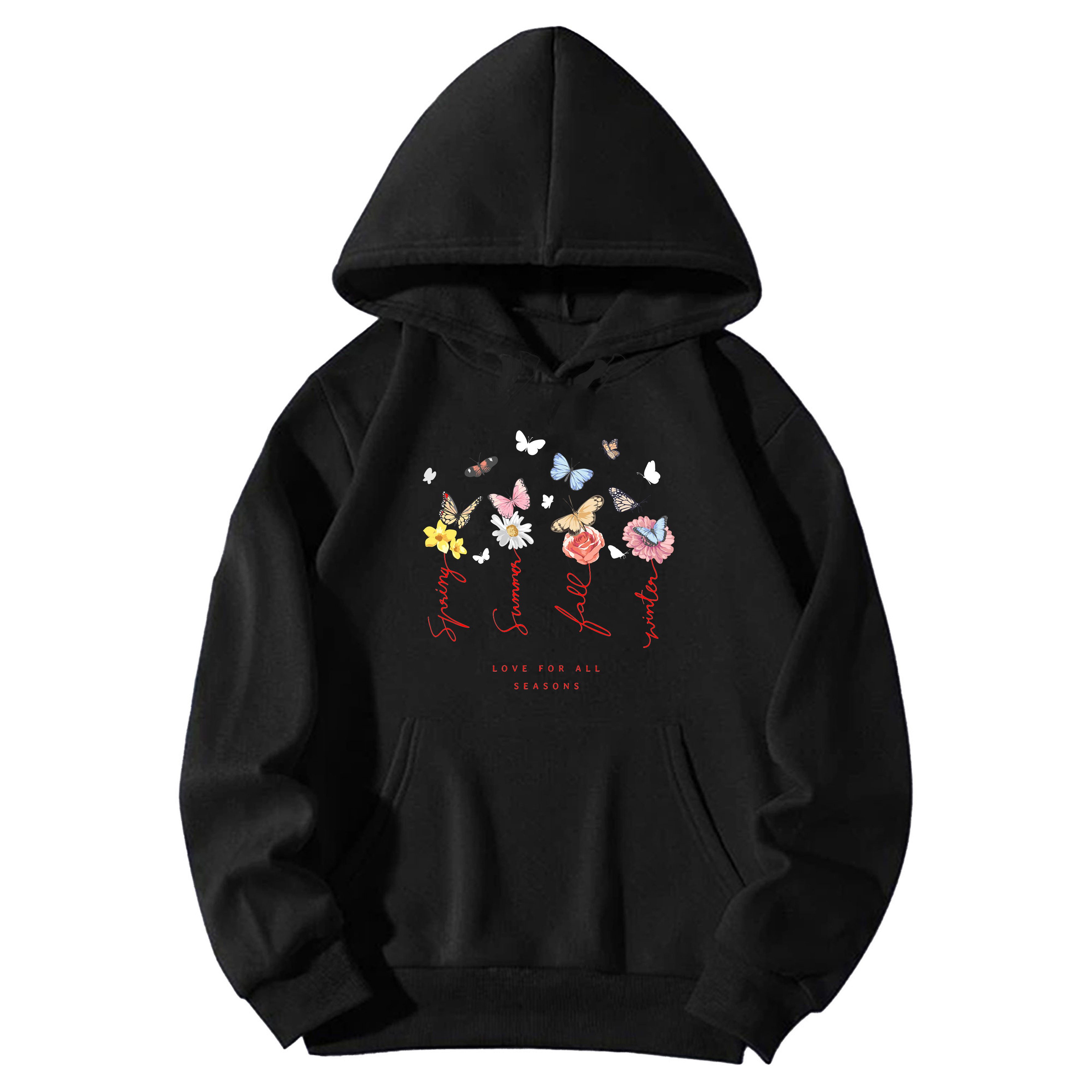 Banco Hoodie Damen Schmetterling Unifarben Unifarben, günstig online kaufen
