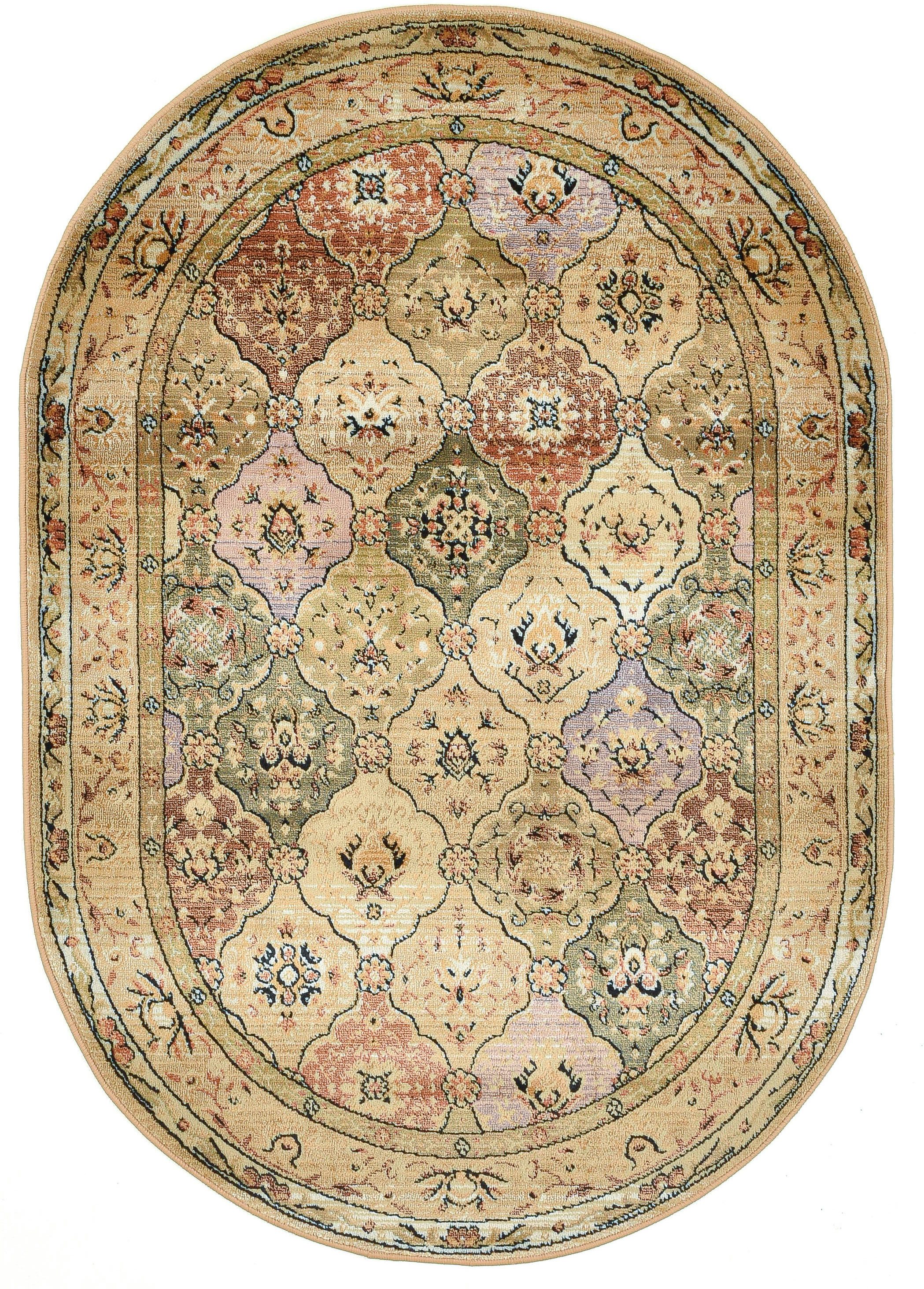 THEKO Teppich Gabiro 208, oval, Höhe: 10 mm, Orient-Optik, ideal im Wohnzimmer & Schlafzimmer