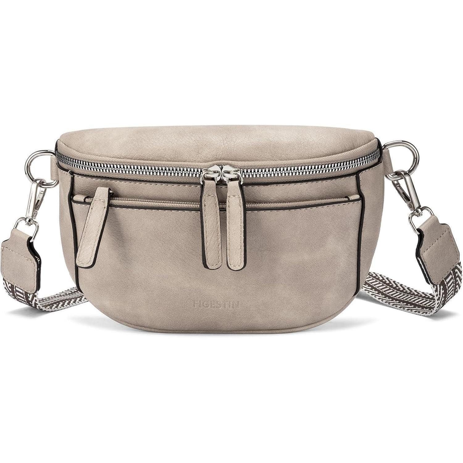 Bauchtasche Bauchtasche Damen PU Leder Crossbody Bag Breiter Gurt Verstellbarer
