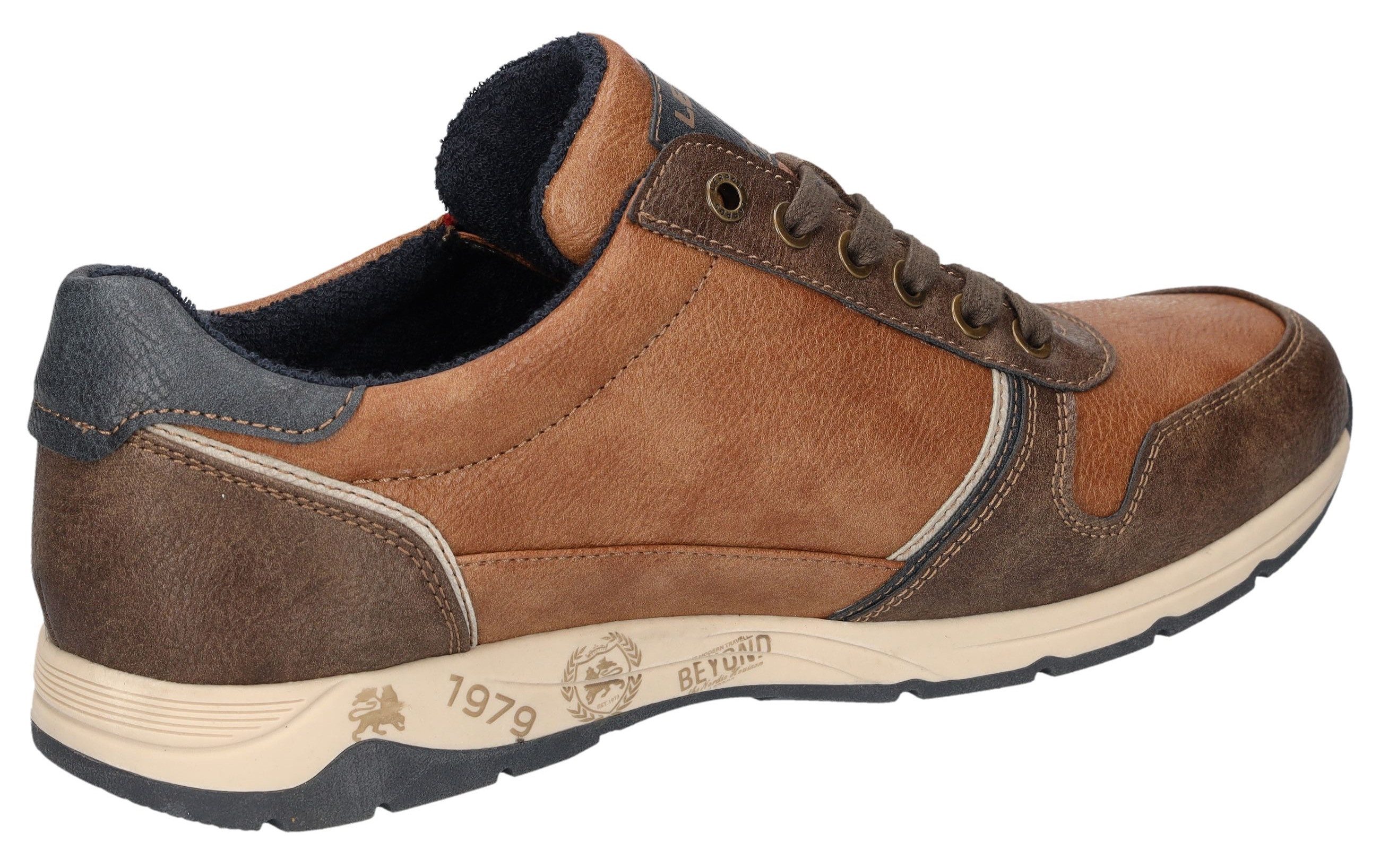 LERROS Sneaker Schnürschuh, Freizeitschuh, Halbschuh mit Reißverschluss