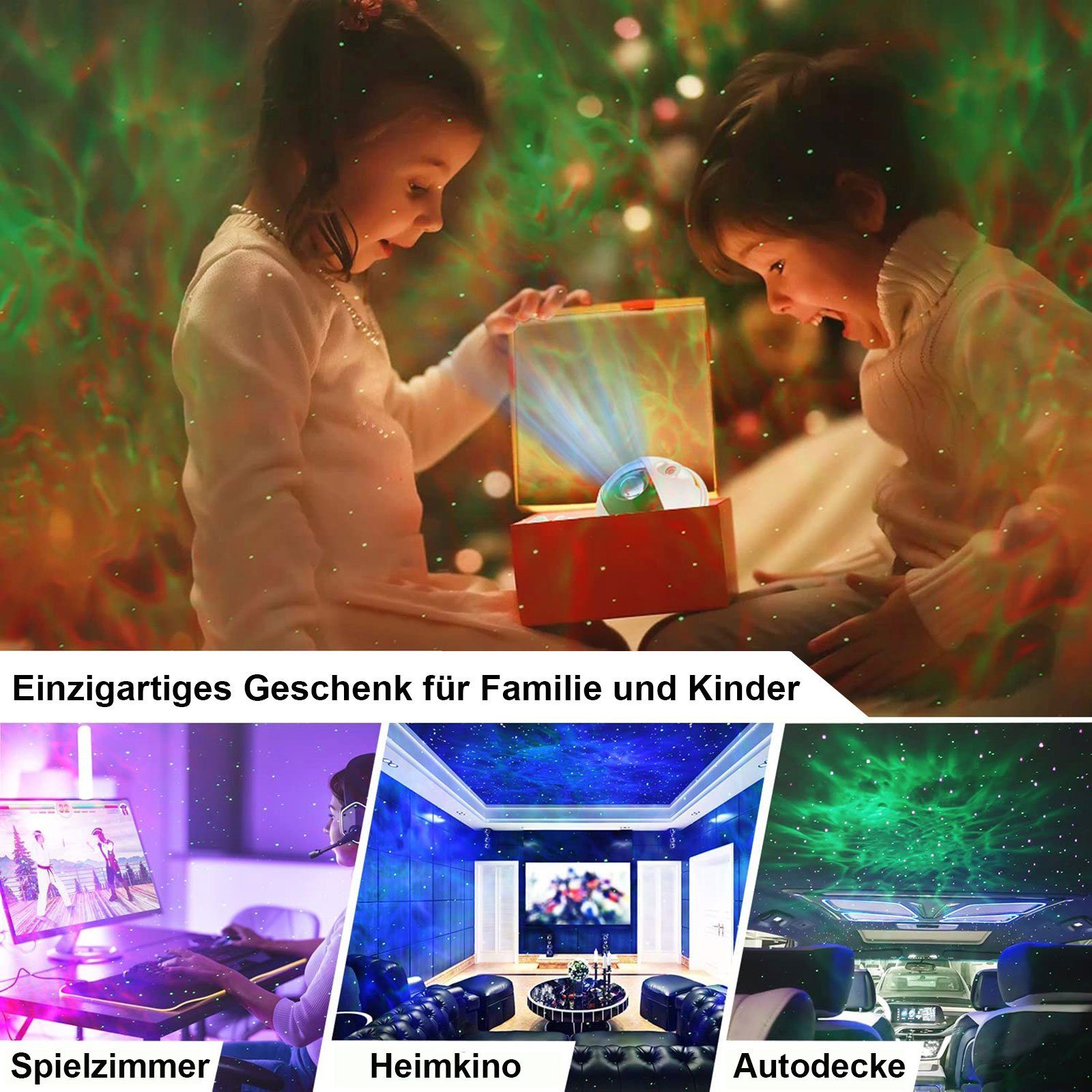 für Projector, Erwachsene Geschenke Lampe Kinder Weihnachten Nachtlicht Deko Sternenhimmel Weiß LED und Nachtlicht Laybasic Dekoration AstronautStar, Galaxy Projektor,LED