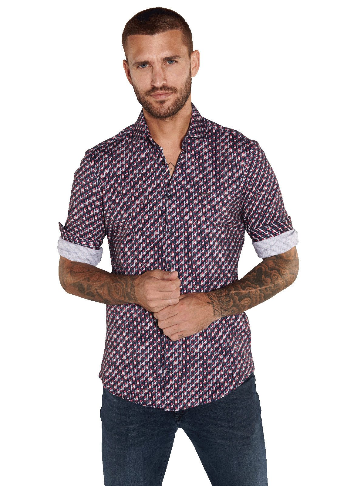 Langarmhemd Langarm-Hemd slim fit