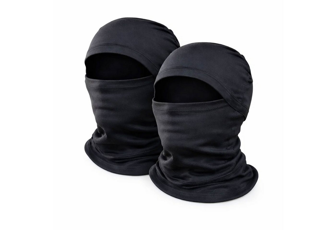 Jungengel Sturmhaube 2er Set Balaclava Motorrad Ski Maske Gesichtsmaske Sturmmaske (Packung, 2-St., 2 Sturmhauben im Set) 2er Set Sturmhaube winddicht atmungsaktiv elastisch Schwarz
