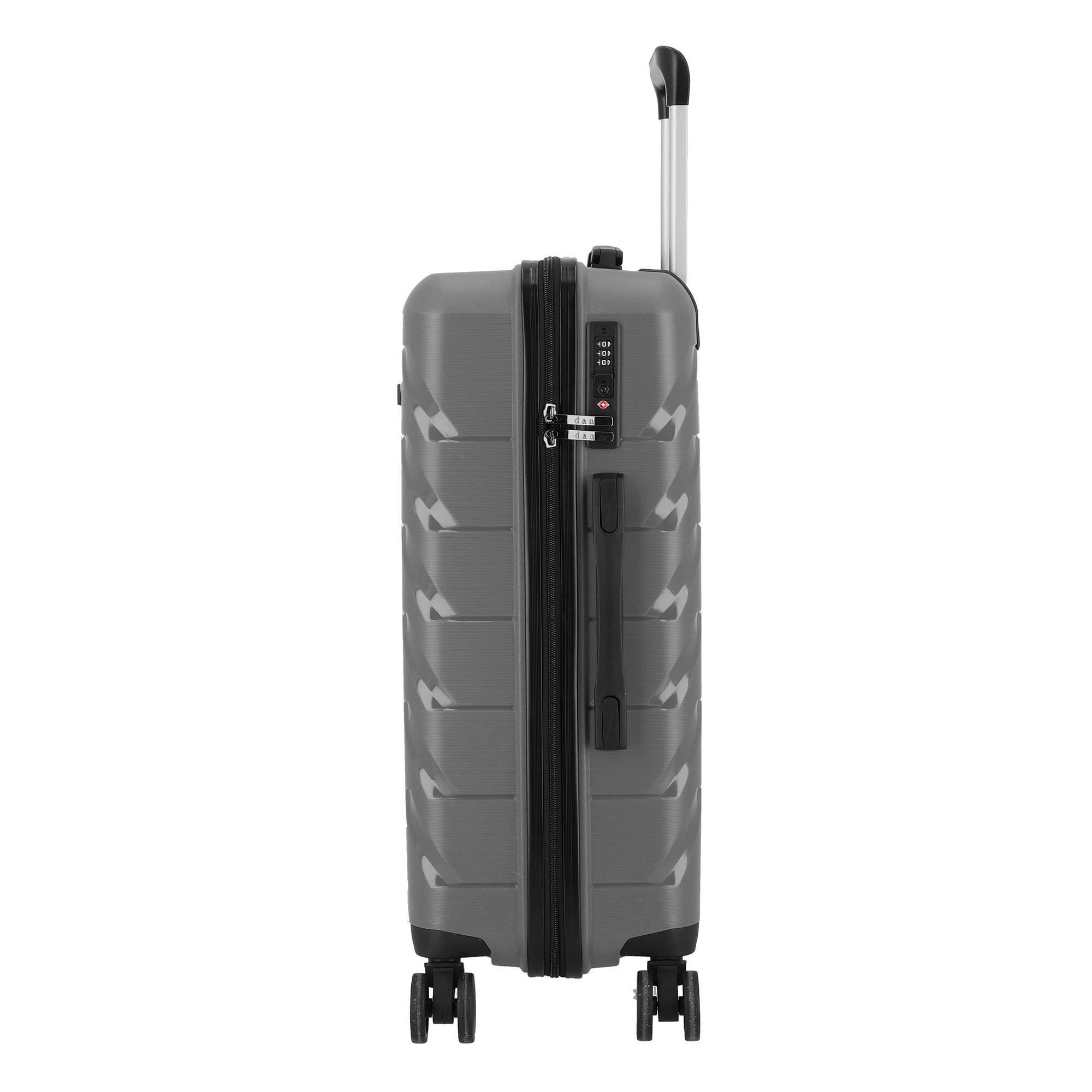 D&N Hartschalen-Trolley Travel Line, 4 Rollen, Polypropylen
