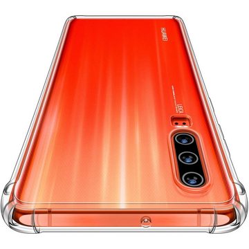 CoolGadget Handyhülle Anti Shock Rugged Case für Huawei P30 6,1 Zoll, Slim Cover mit Kantenschutz Schutzhülle für P30 Hülle Transparent