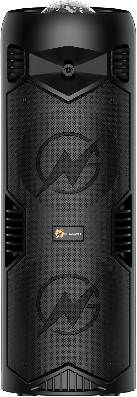 N-GEAR Let's Go Party 5150 Musikbox mit Mikrofon Bluetooth-Lautsprecher (200 W, Powerbank-Funktion, RGB-LED Lichtshow/Projektionslicht) – Bild 3 von 5