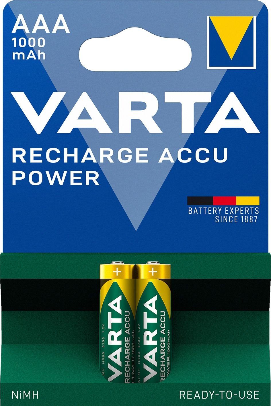 [2024 sehr beliebt] VARTA Kugelschreiber V Micro/AAA, 05703301402 1,2 Varta Power Rechargeable - Accu