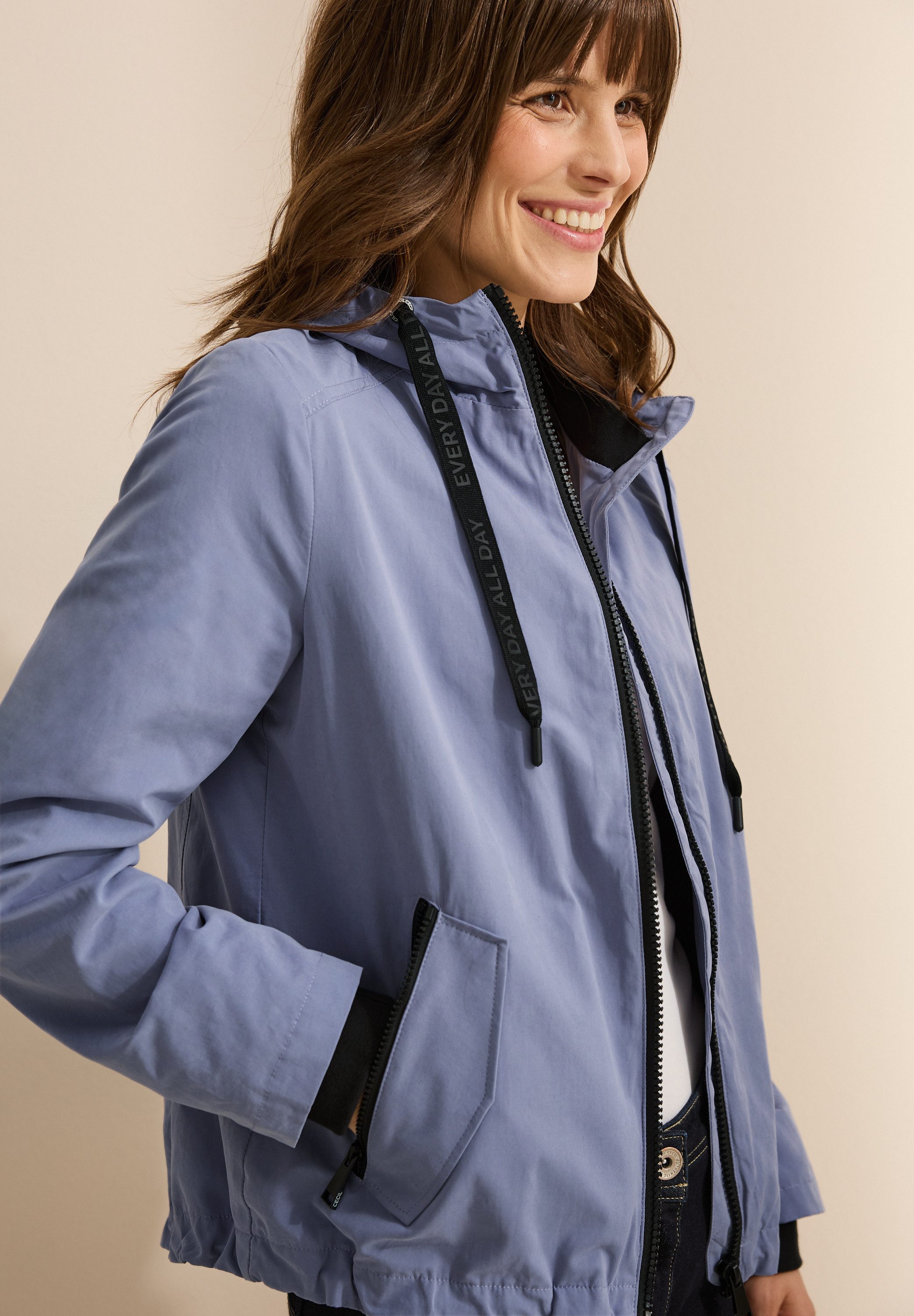 CECIL Kurzjacke mit Kapuze mit Tunnelzugband