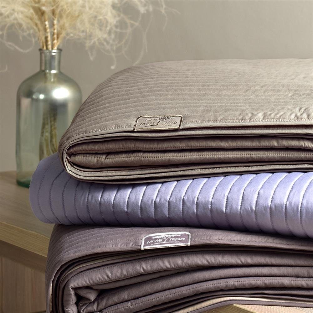 SEI Design Bettüberwurf Living Trend 240x220 Taupe, Wendedecke Tagesdecke