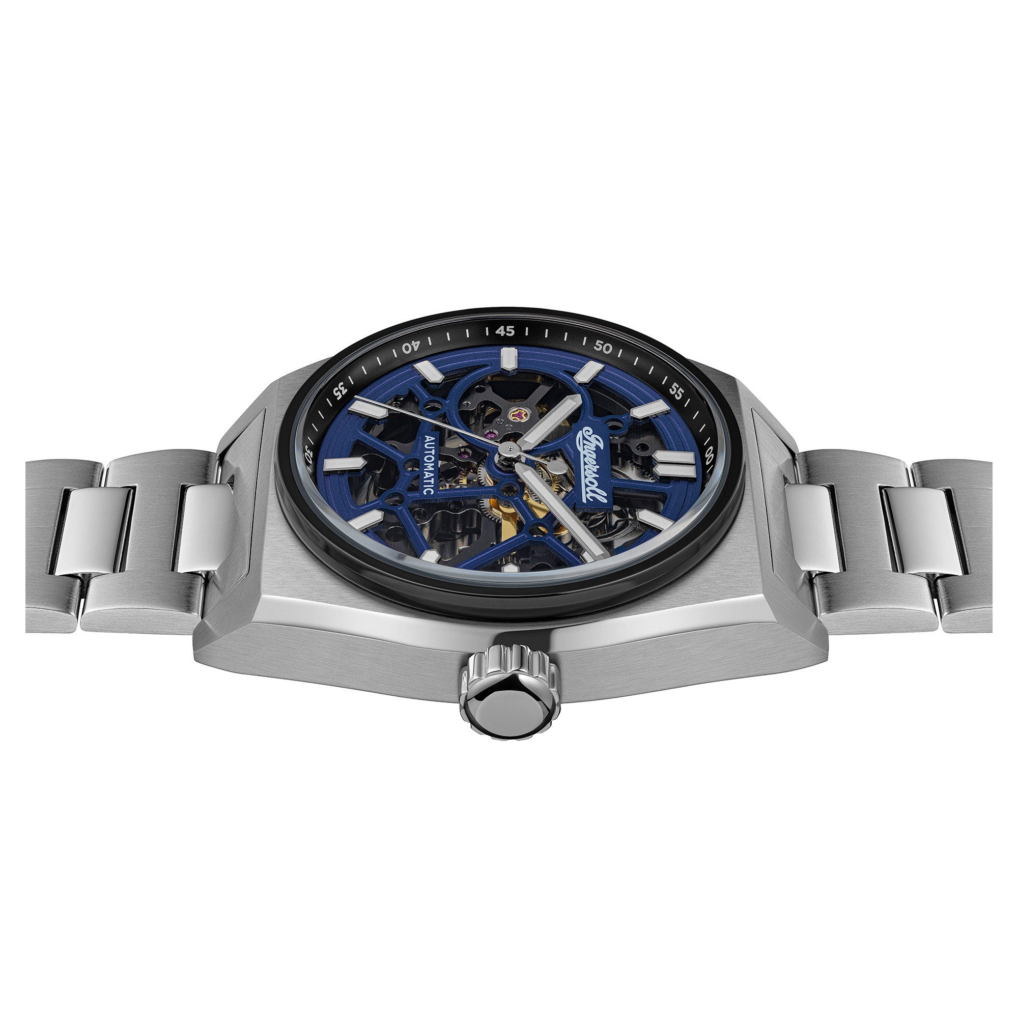 Ingersoll Automatikuhr The Vert I14305, Armbanduhr, Herrenuhr, Mechanische Uhr, Edelstahlarmband, analog