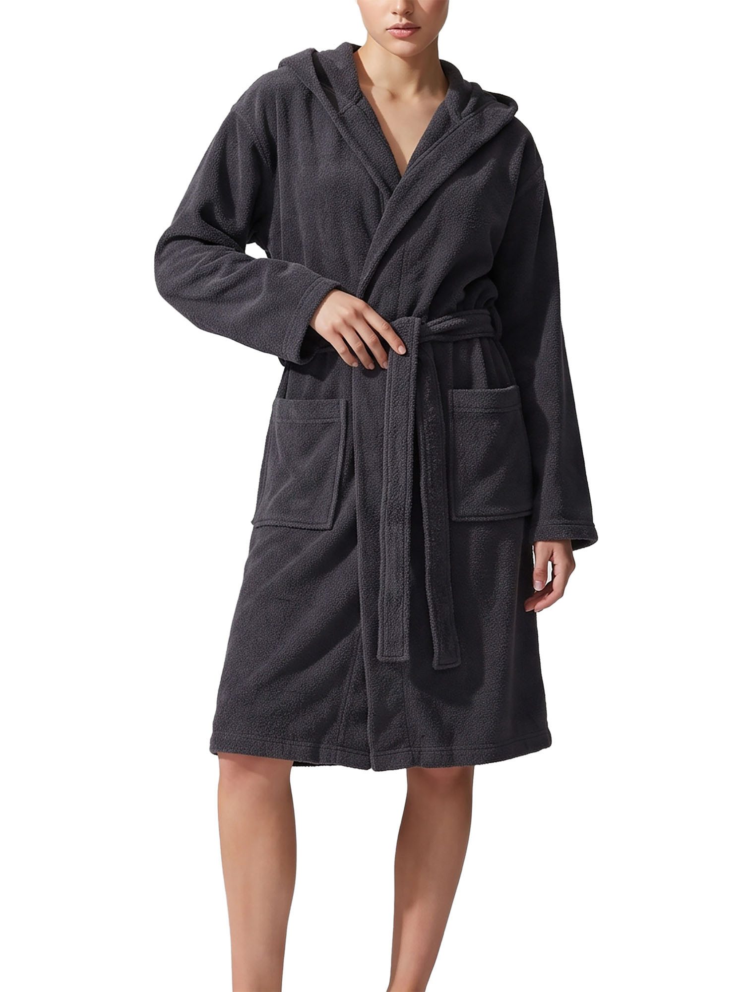 seidensticker Morgenmantel Damen Morgenmantel bodywear, 100% Baumwolle, aus Baumwolle, Frottier Morgenmantel, Bindeband, seitliche Taschen