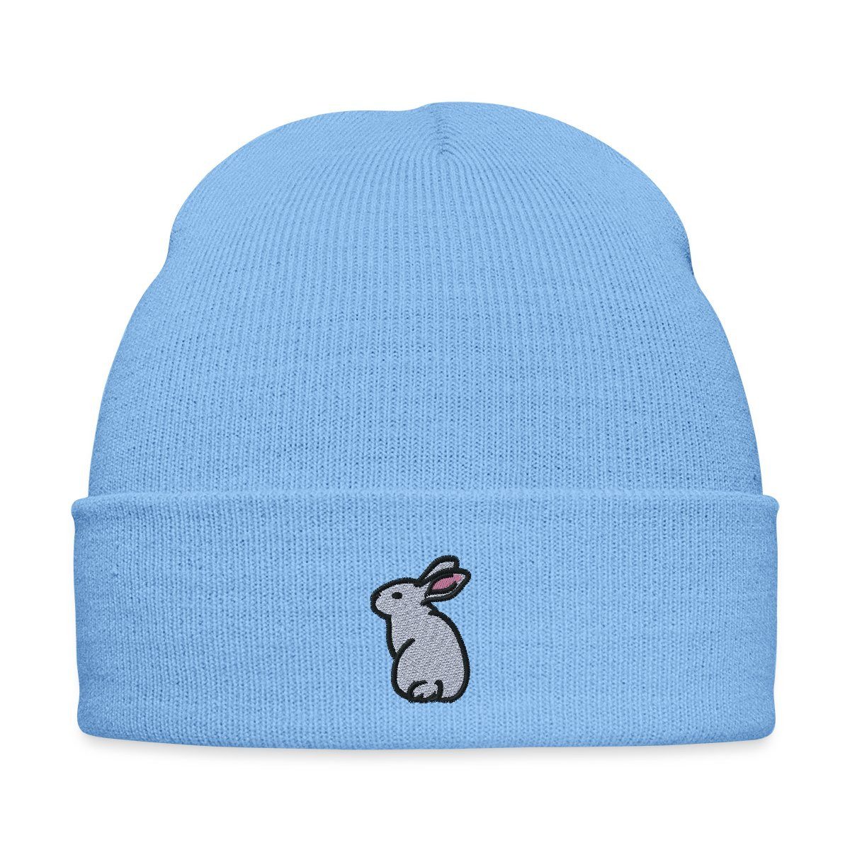Spreadshirt Beanie Hase Bestickt Bestickte Wintermütze (1-St)