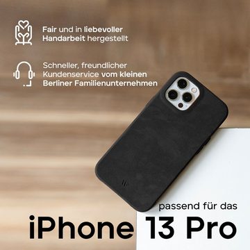 wiiuka Smartphone-Hülle skiin MORE Handyhülle für iPhone 13 Pro, Handgefertigt - Deutsches Leder, Premium Case