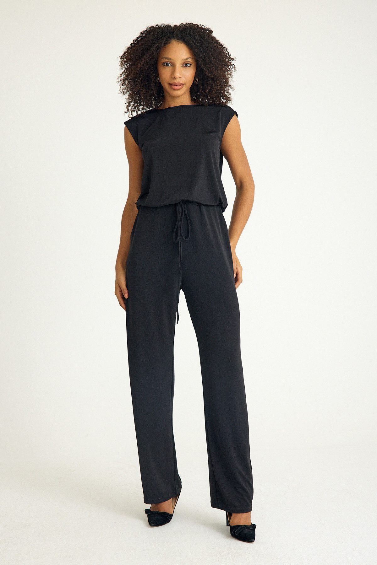 fashionshowcase Overall Overall Eleganter Damen Jumpsuit aus Stretch-Jersey Einteilig