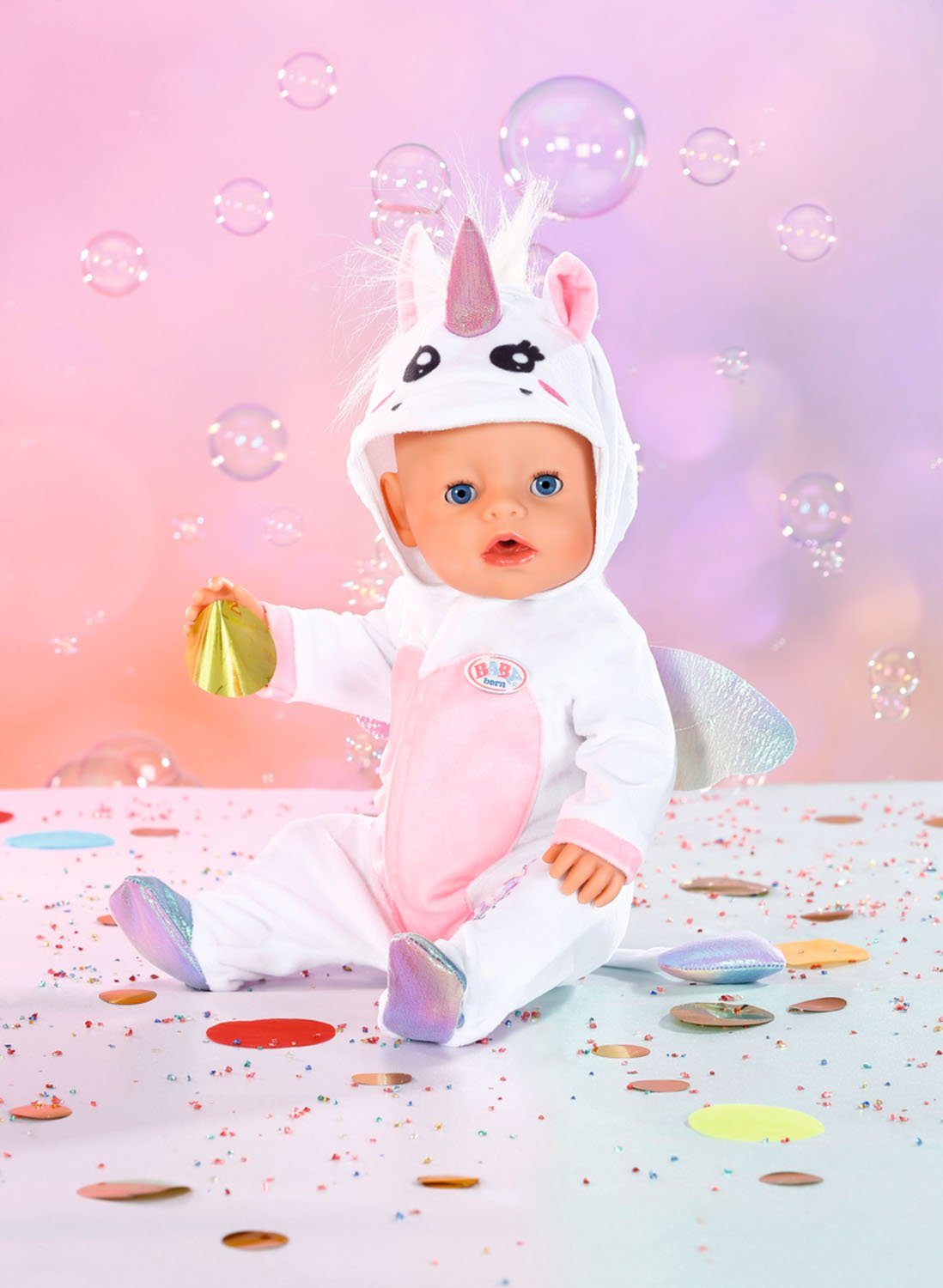 Kuschelanzug, Annabell Baby mit Einhorn Puppenkleidung Kleiderbügel Baby cm, 43 Born