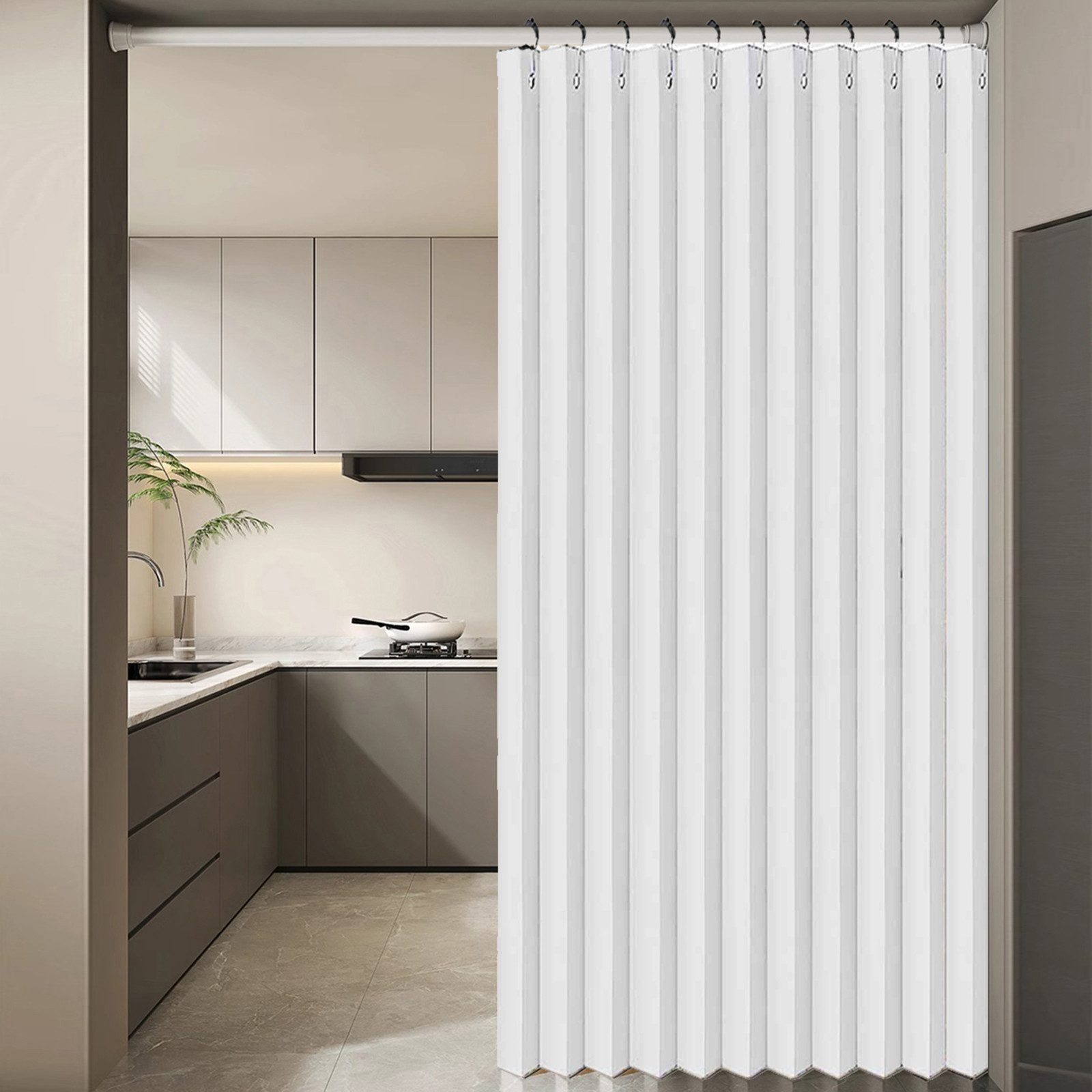 Sunicol Vorhang Wasserdicht Raumteiler Vorhang, Sichtschutzvorhang für Schlafzimmer, Extra breite Wärmeisolierend Trennwand Sichtschutz Fenstervorhänge