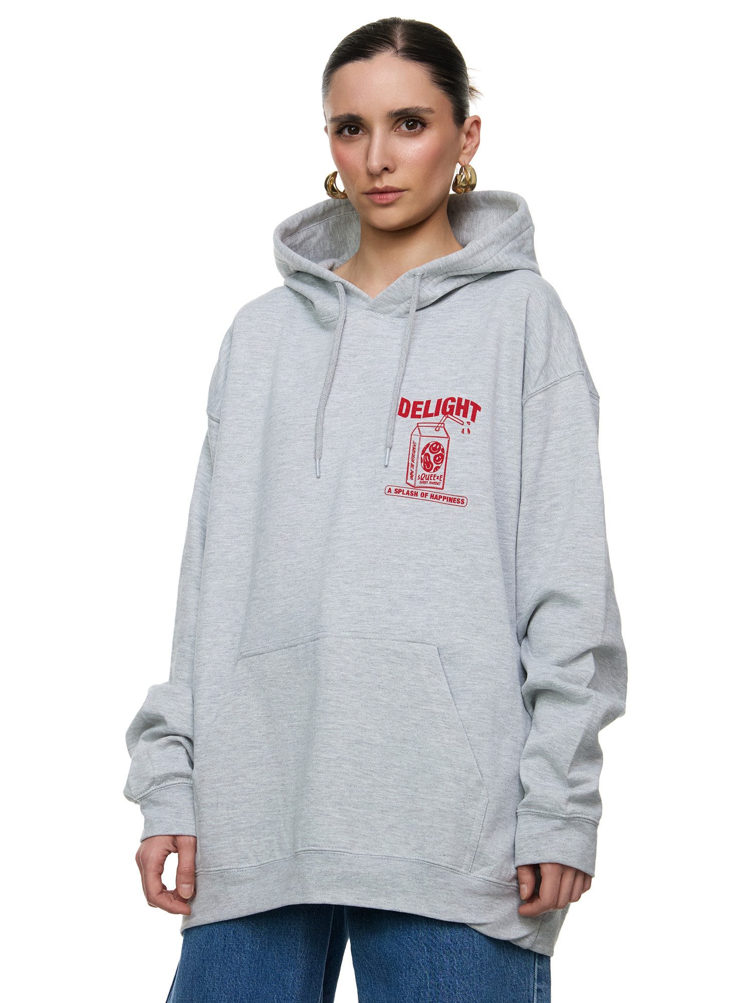 Worldclassca Kapuzensweatshirt Worldclassca Oversized Print DELIGHT Hoodie günstig online kaufen