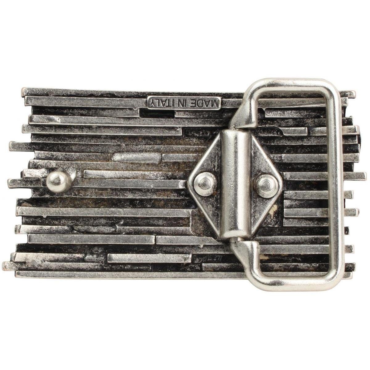 BELTINGER Gürtelschnalle Stripes 4,0 cm - Buckle Wechselschließe Gürtelschließe 40mm - Gürtel b (1-St)